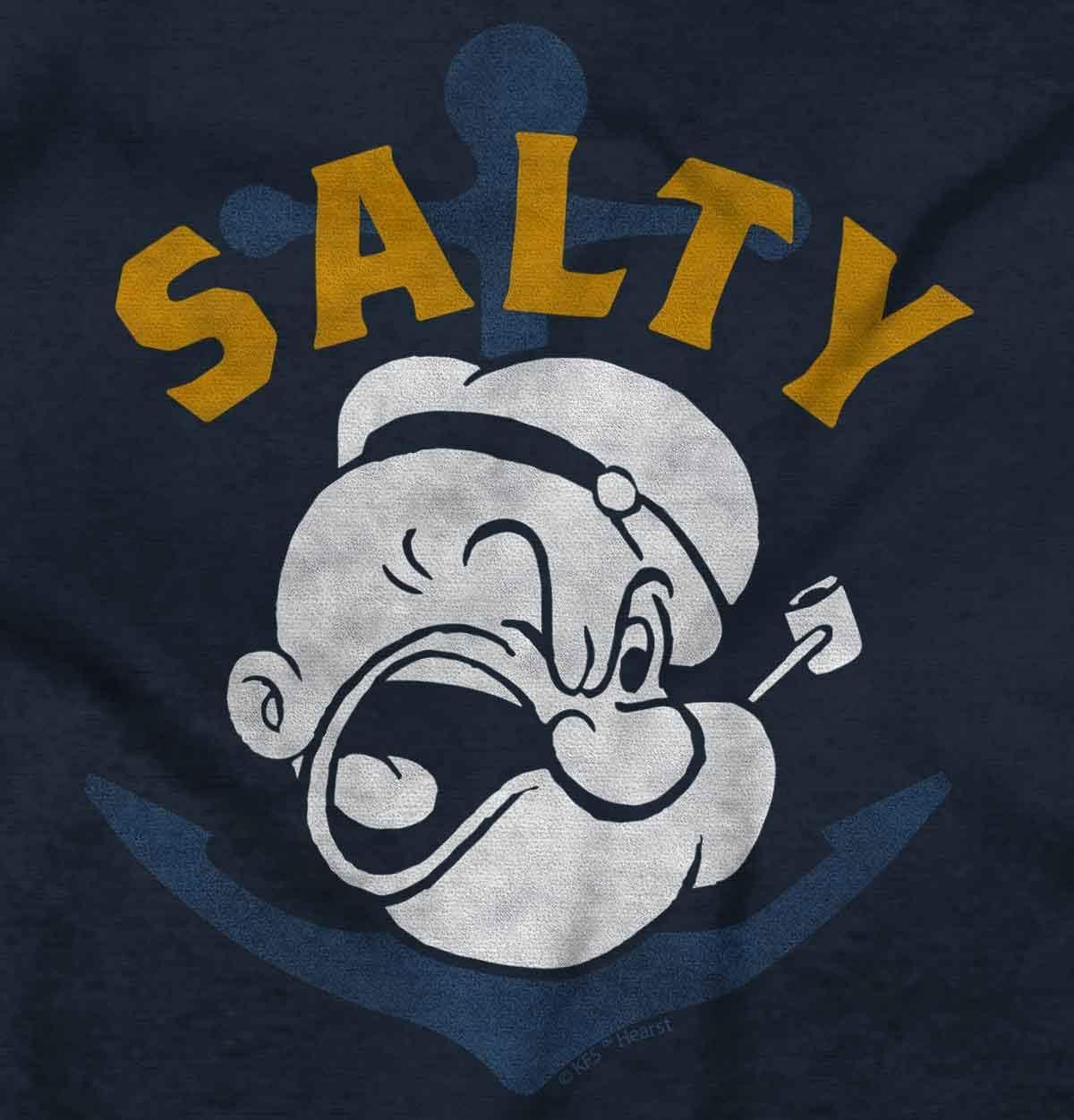 imageBrisco Brands Popeye Sailor Salty Attitude Funny Zip Up Hoodie Mens WomensNavy
