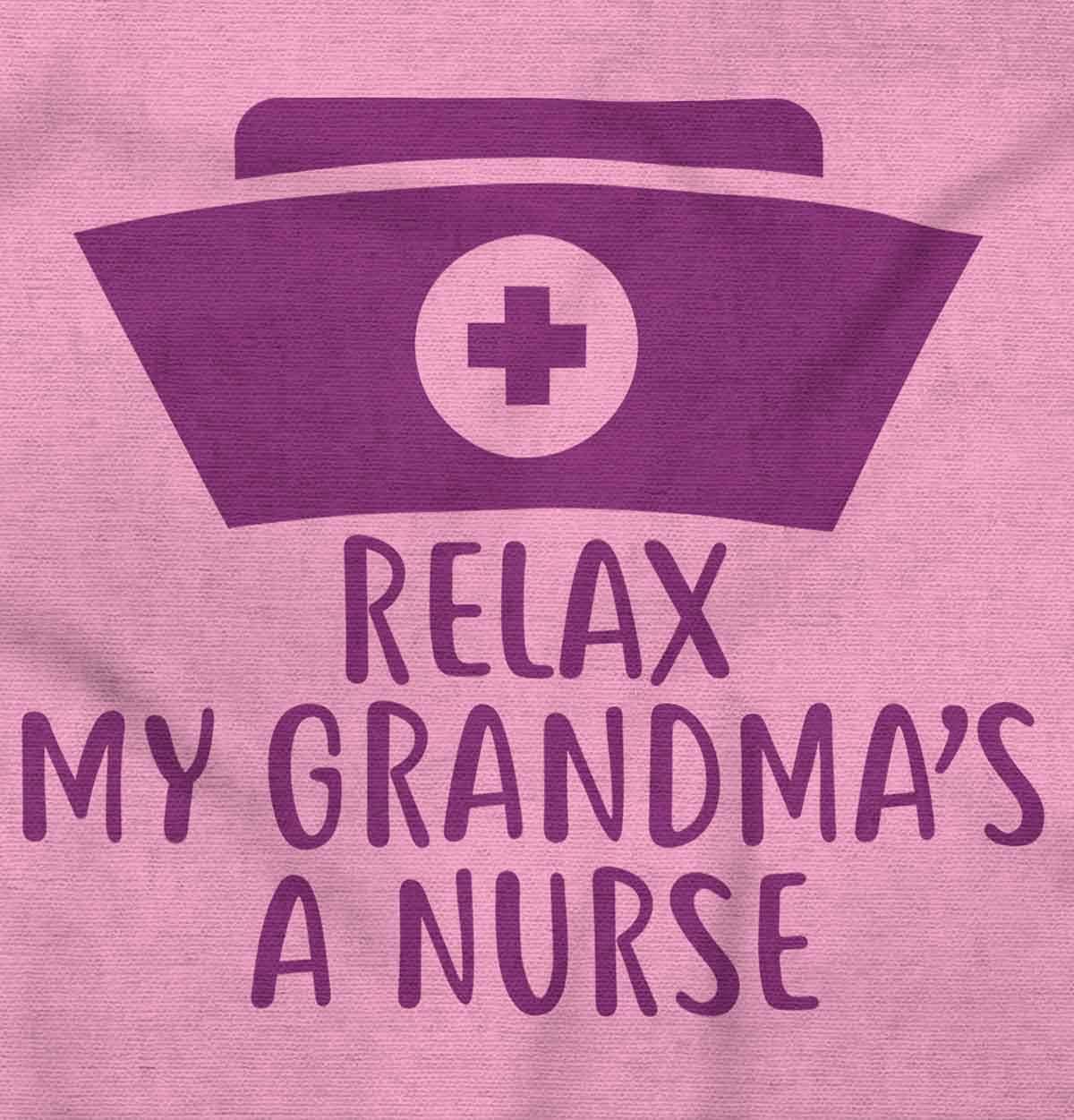 imageBrisco Brands Relax My Grandma Is A Nurse Essential Baby Romper Boys or GirlsPink