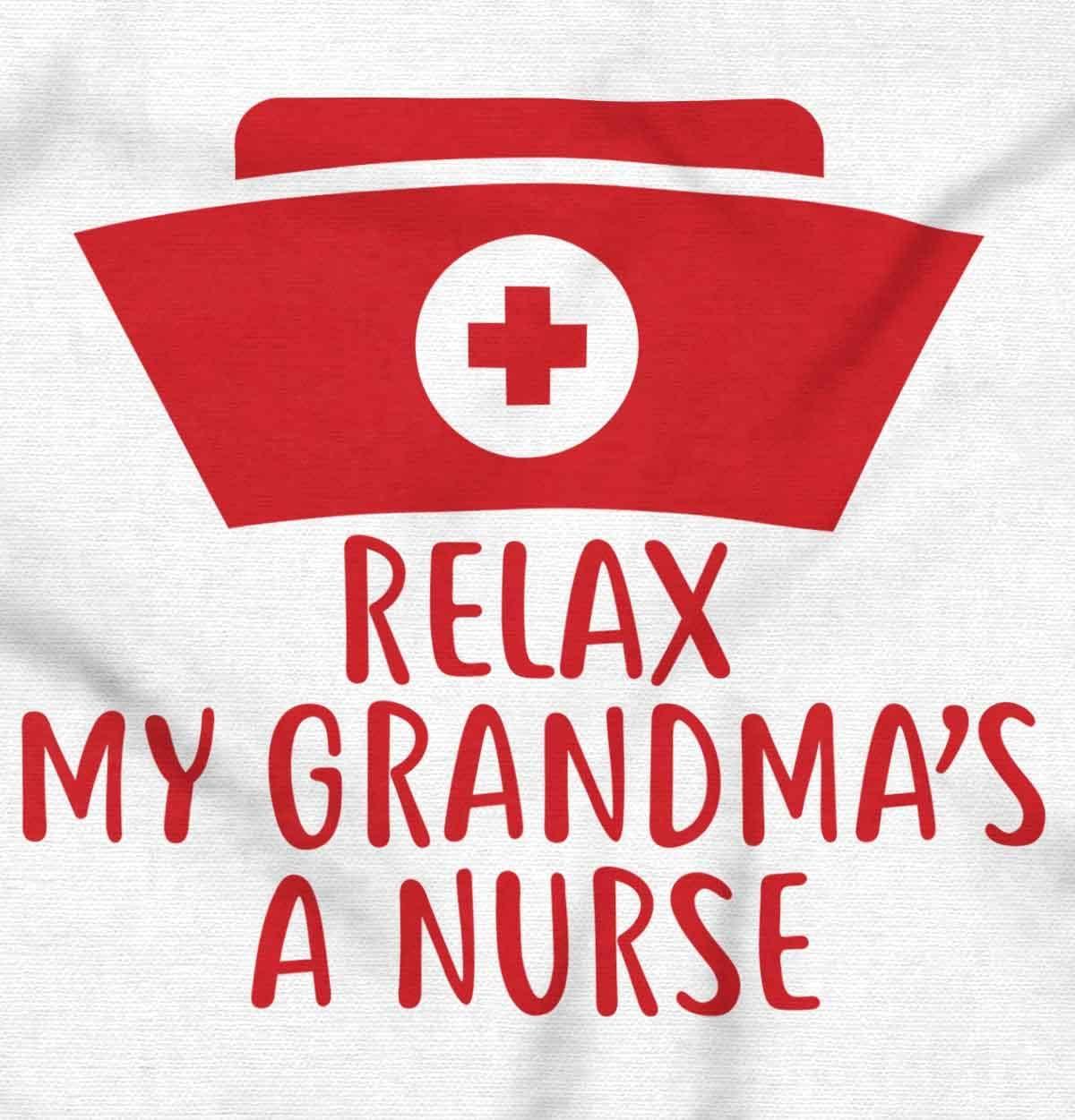 imageBrisco Brands Relax My Grandma Is A Nurse Essential Baby Romper Boys or GirlsWhite