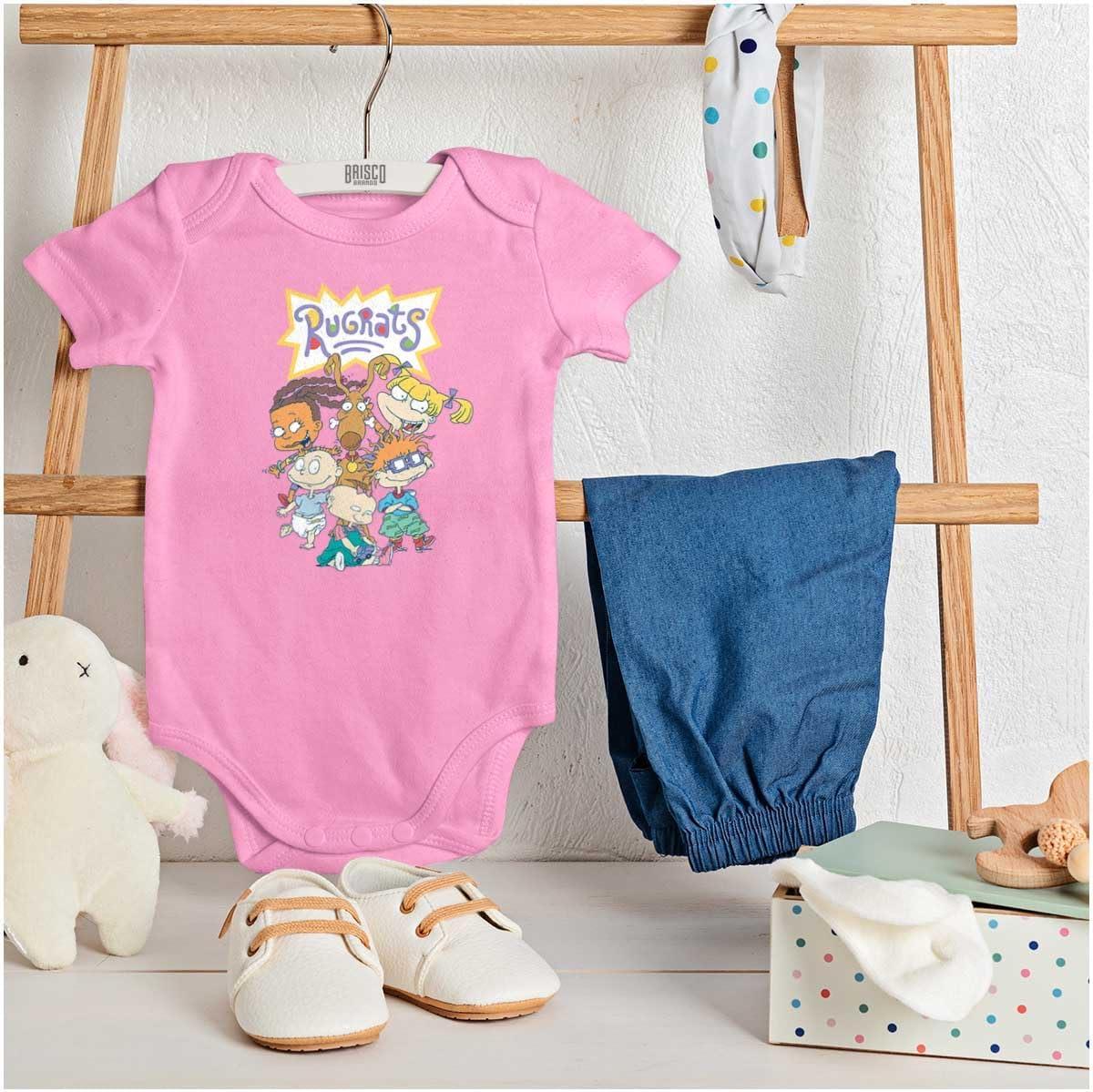 imageBrisco Brands Rugrats 90s Cartoon Characters Baby Romper Boys or GirlsPink