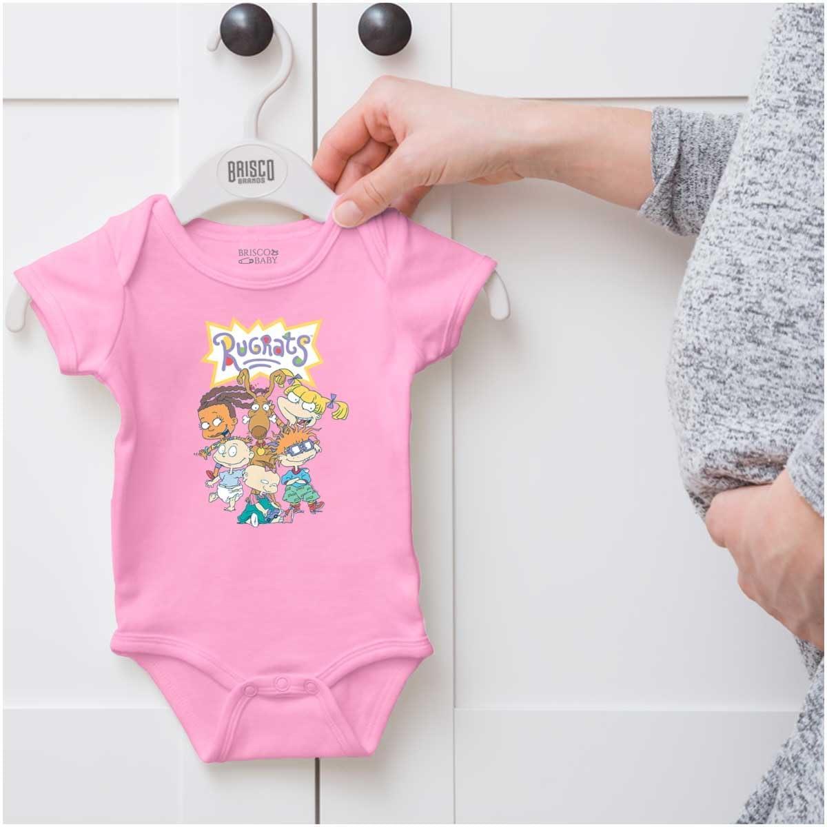 imageBrisco Brands Rugrats 90s Cartoon Characters Baby Romper Boys or GirlsPink