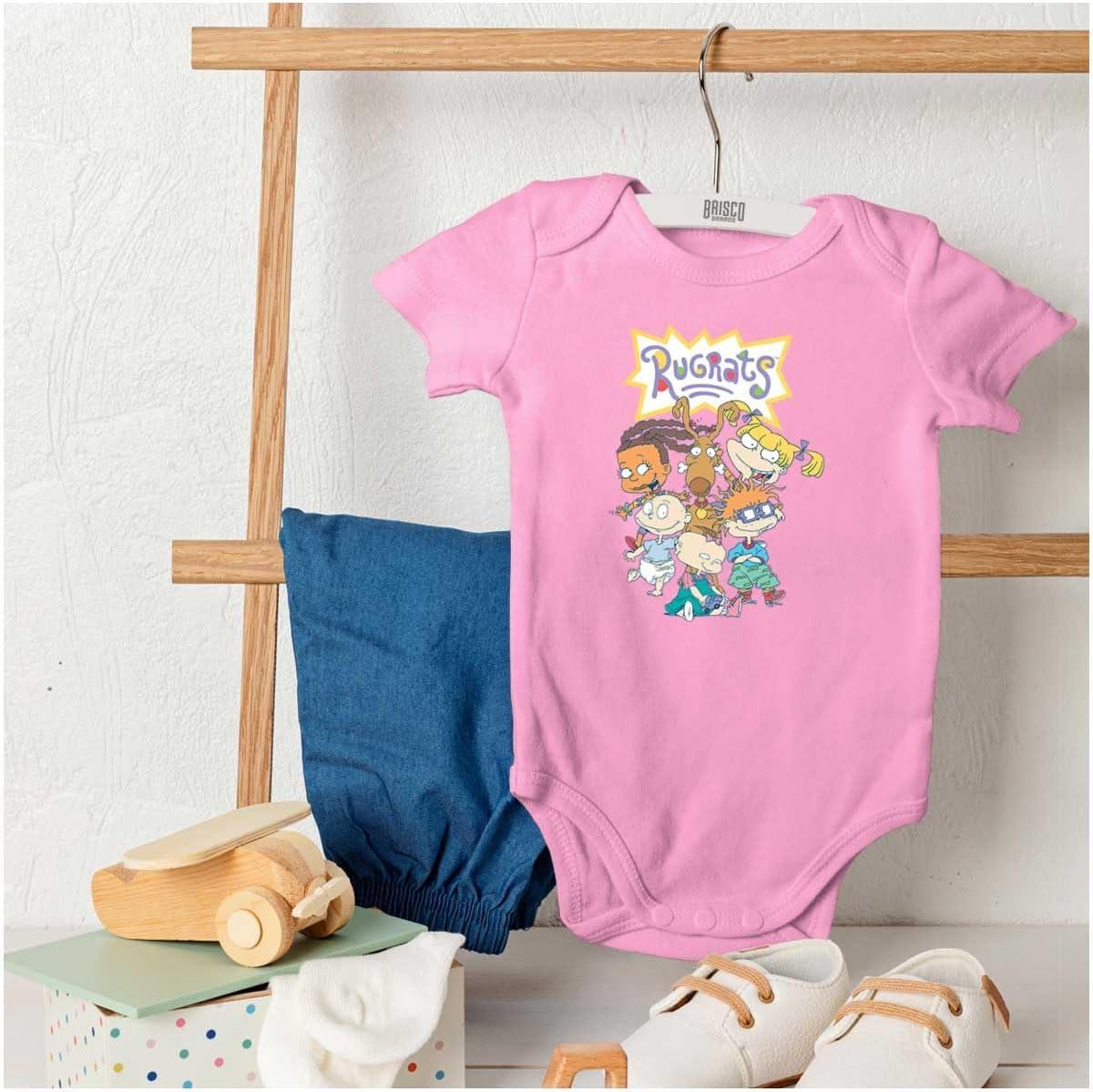 imageBrisco Brands Rugrats 90s Cartoon Characters Baby Romper Boys or GirlsPink