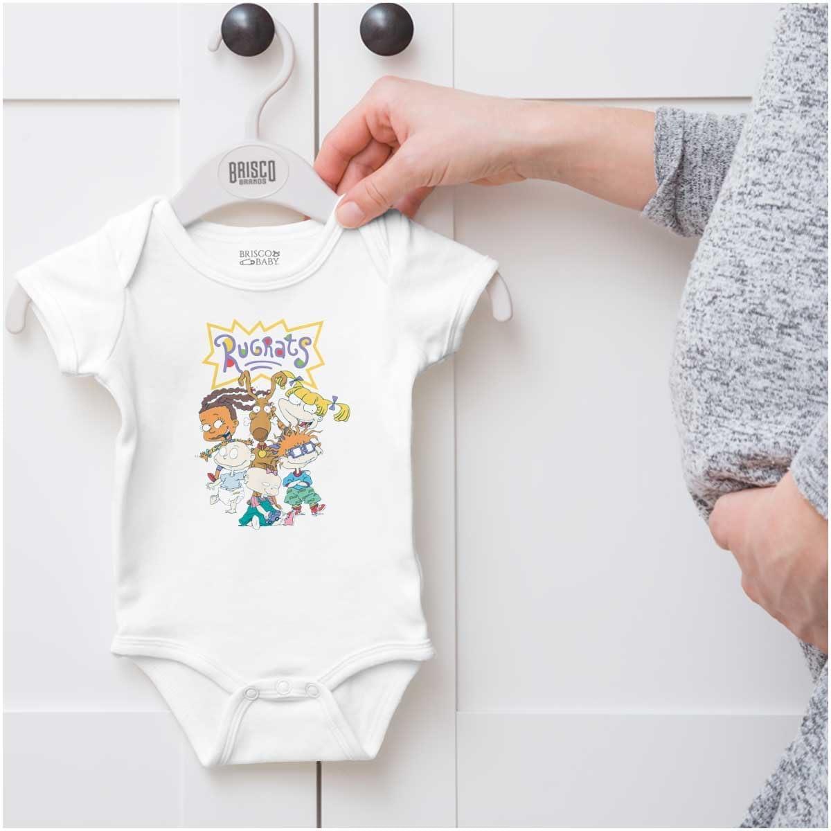 imageBrisco Brands Rugrats 90s Cartoon Characters Baby Romper Boys or GirlsWhite