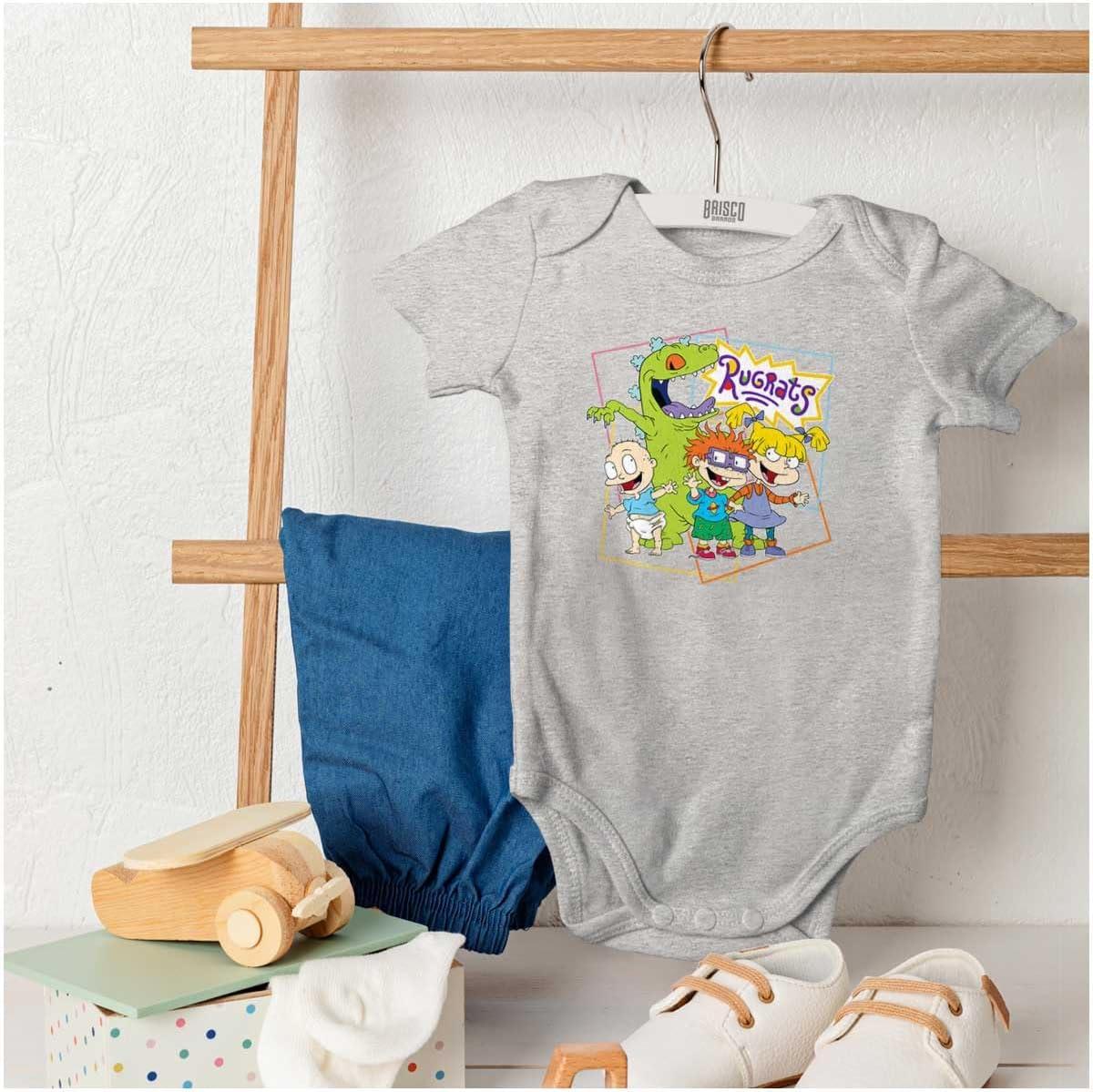 imageBrisco Brands Rugrats Reptar Cartoon Characters Baby Romper Boys or GirlsHeather