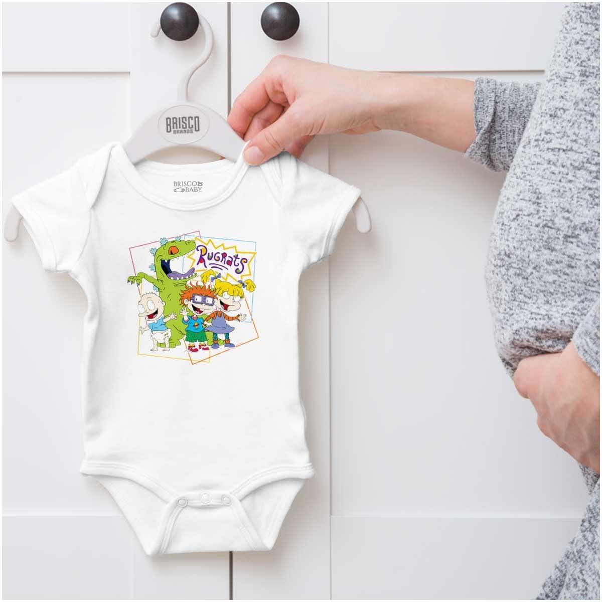 imageBrisco Brands Rugrats Reptar Cartoon Characters Baby Romper Boys or GirlsWhite