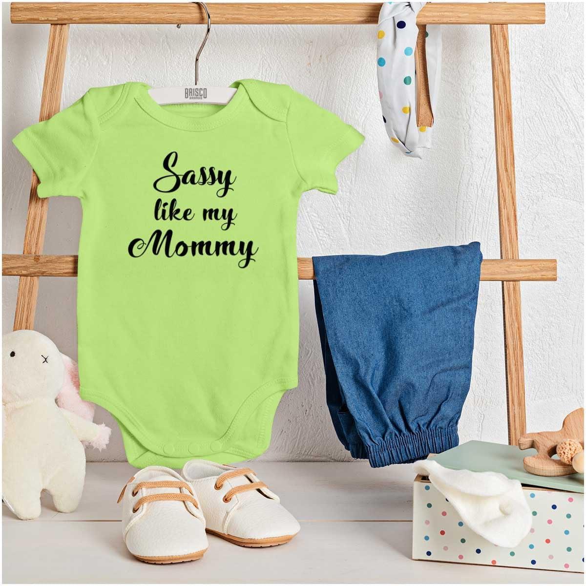 imageBrisco Brands Sassy Like Mommy Funny Daughter Baby Bodysuit Jumper GirlsKey Lime