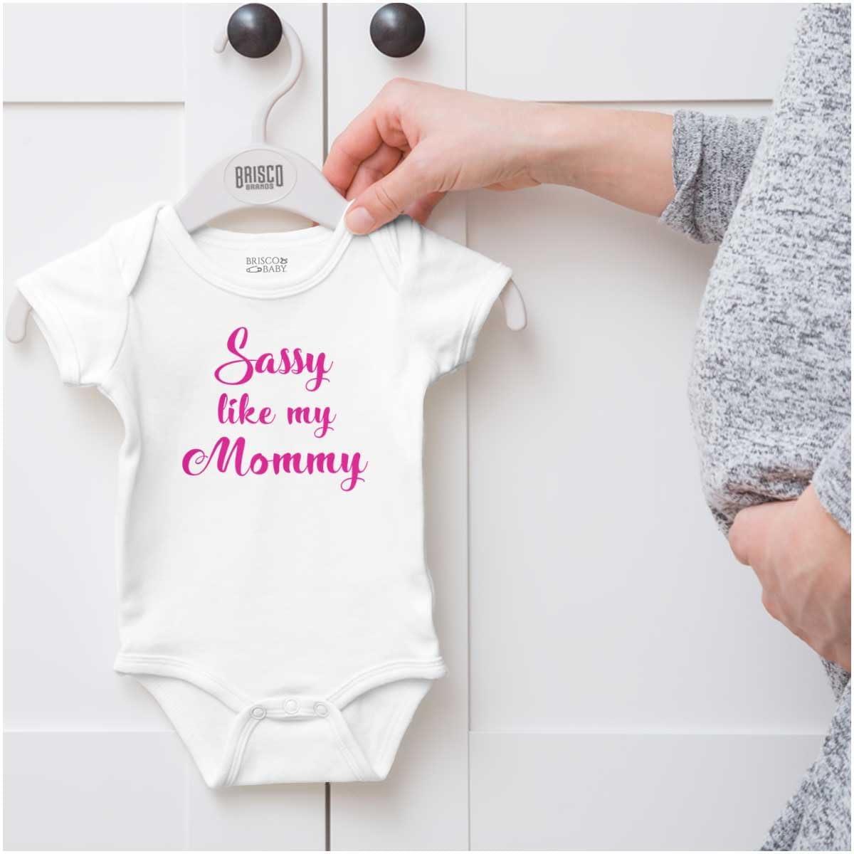 imageBrisco Brands Sassy Like Mommy Funny Daughter Baby Bodysuit Jumper GirlsWhite