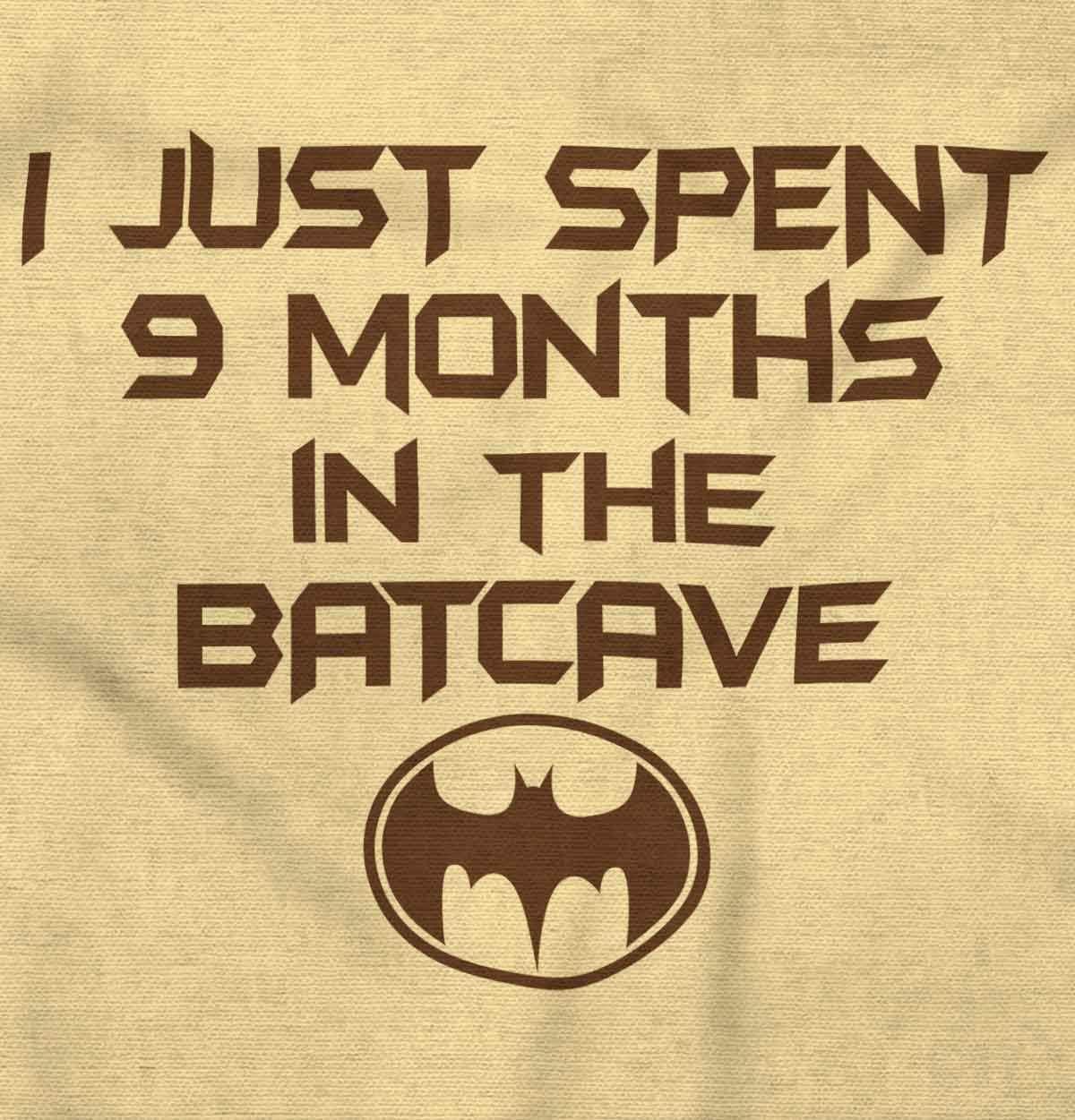 imageBrisco Brands Spent 9 Months in the Cave Superhero Baby Romper Boys or GirlsBanana