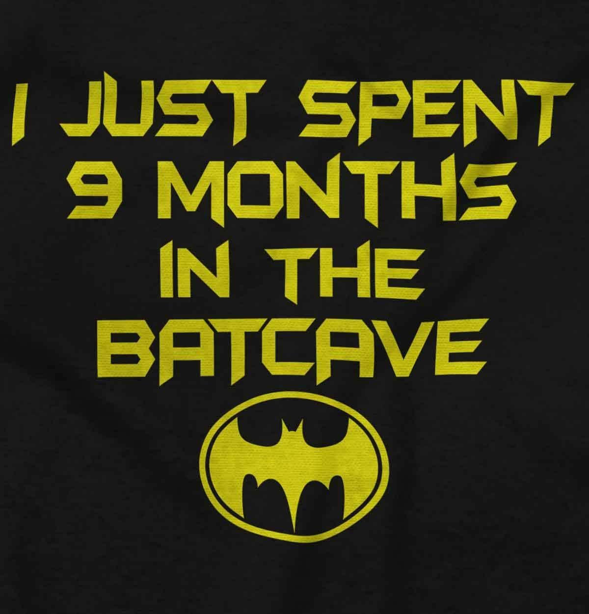 imageBrisco Brands Spent 9 Months in the Cave Superhero Baby Romper Boys or GirlsBlack