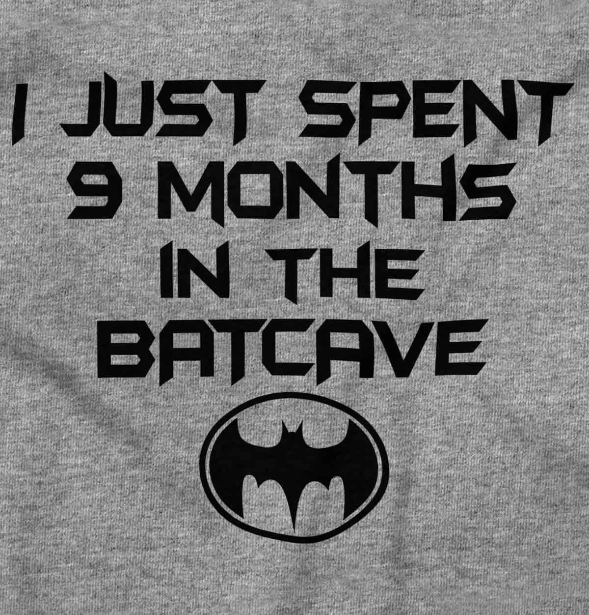 imageBrisco Brands Spent 9 Months in the Cave Superhero Baby Romper Boys or GirlsHeather