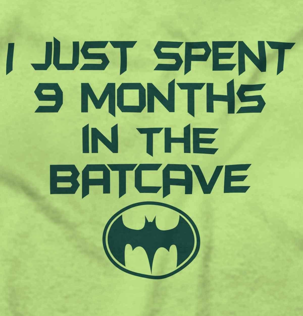 imageBrisco Brands Spent 9 Months in the Cave Superhero Baby Romper Boys or GirlsKey Lime