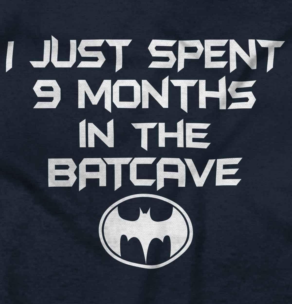 imageBrisco Brands Spent 9 Months in the Cave Superhero Baby Romper Boys or GirlsNavy