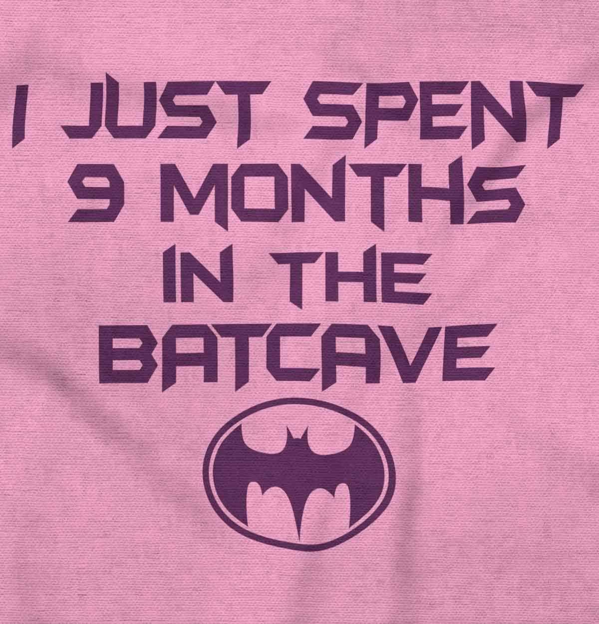 imageBrisco Brands Spent 9 Months in the Cave Superhero Baby Romper Boys or GirlsPink