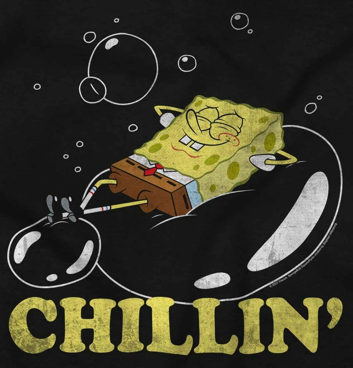imageBrisco Brands SpongeBob Bubble Chillin Cartoon Baby Romper Boys or GirlsBlack
