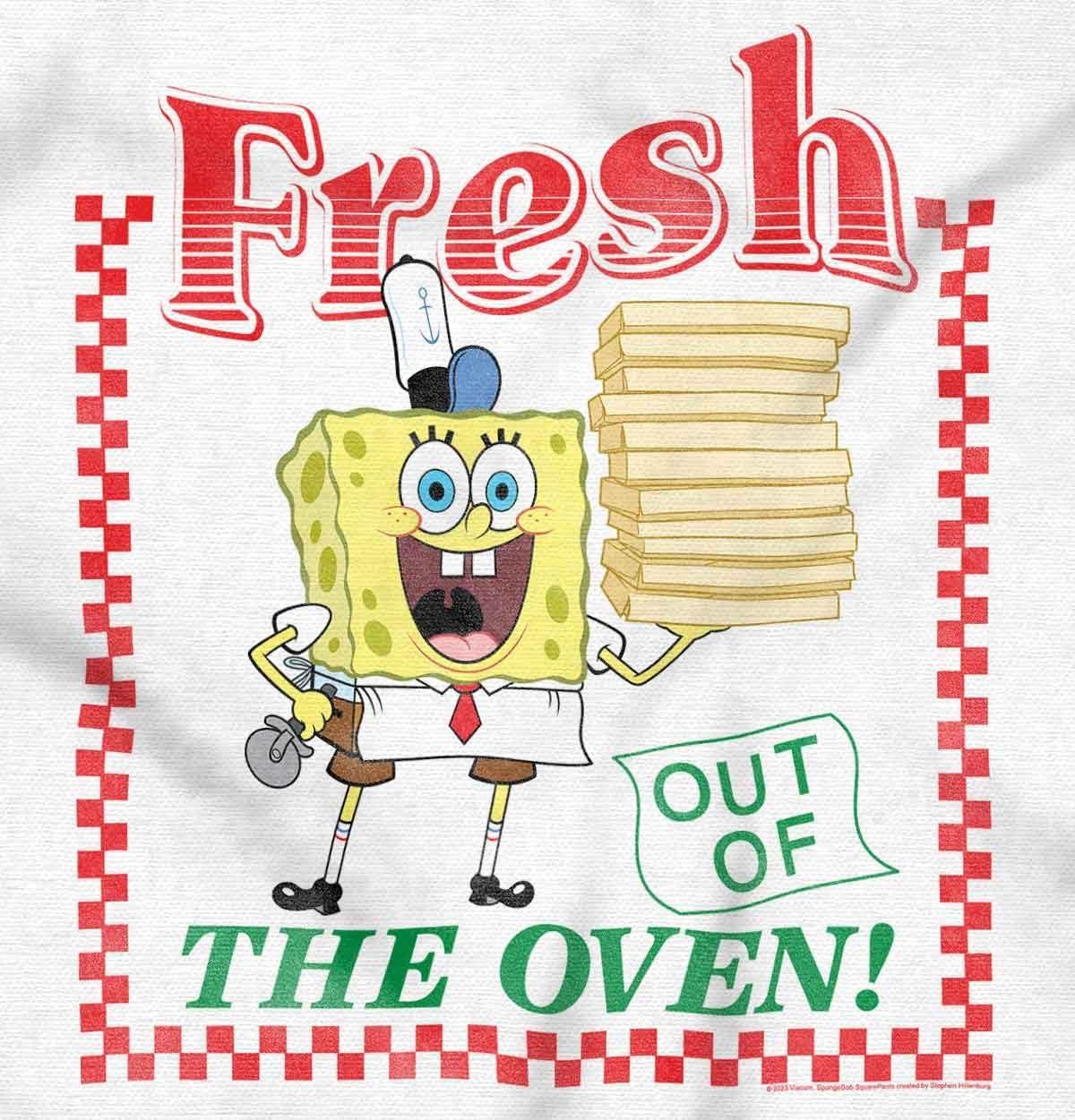 imageBrisco Brands SpongeBob Fresh Krusty Krab Pizza Baby Romper Boys or GirlsWhite