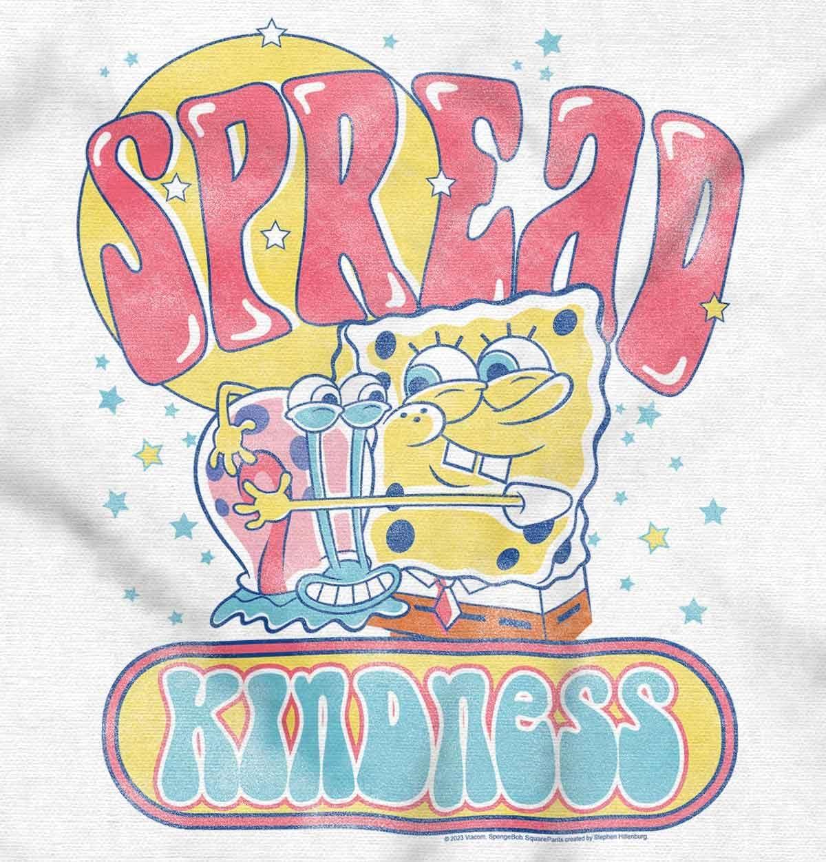imageBrisco Brands SpongeBob Motivation Spread Kindness Baby Romper Boys or GirlsWhite
