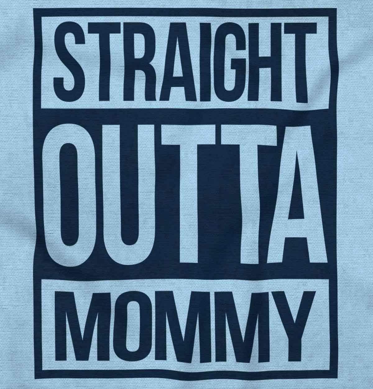 imageBrisco Brands Straight Outta Mommy Hip Hop Baby Romper Boys or GirlsLight Blue