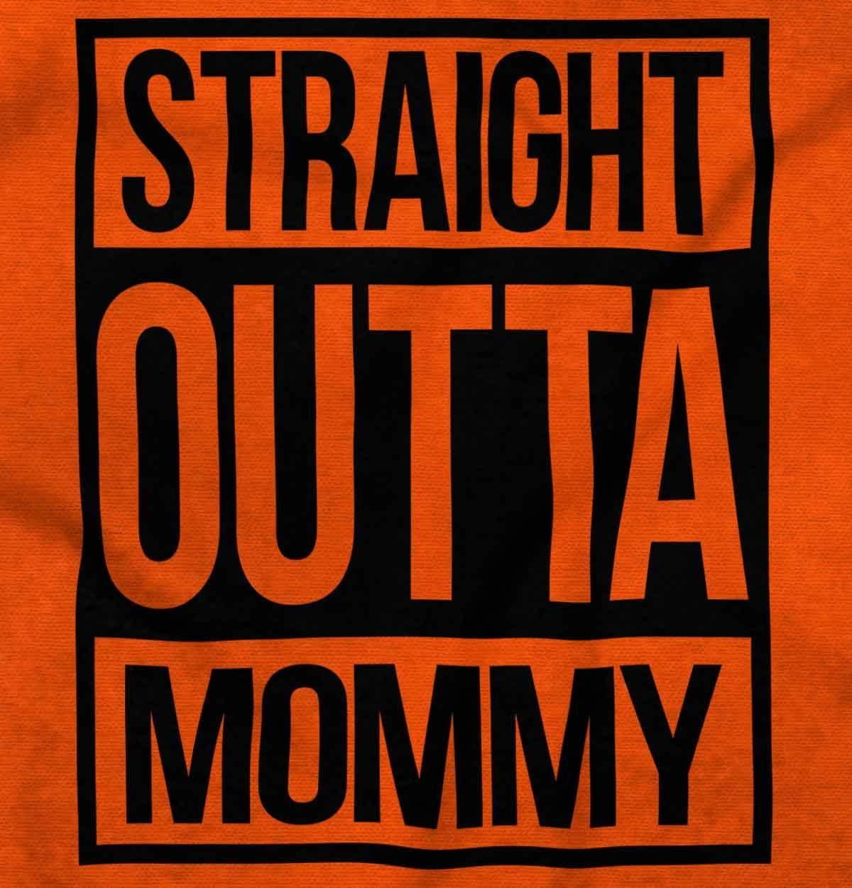 imageBrisco Brands Straight Outta Mommy Hip Hop Baby Romper Boys or GirlsOrange