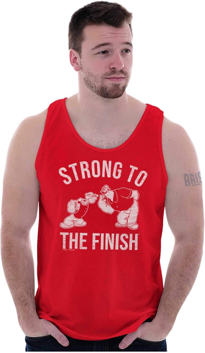 imageBrisco Brands Strong to The Finish Popeye Bluto Tank Top Sleeveless Tee MenRed