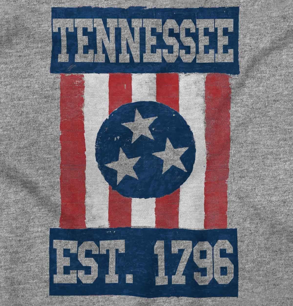 imageBrisco Brands Tennessee Country Southern TN Flag Baby Romper Boys or GirlsHeather