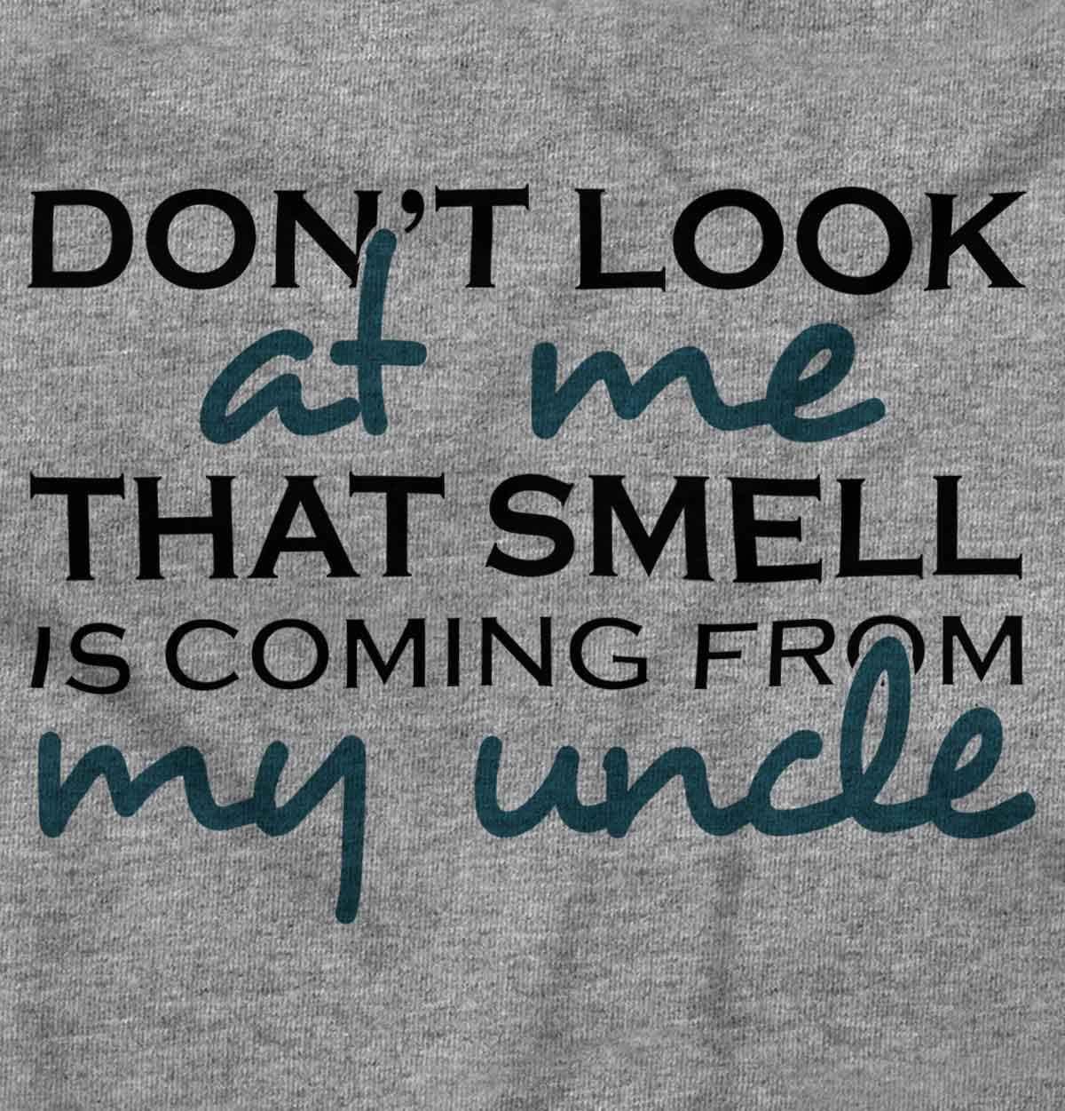 imageBrisco Brands That Smell is Coming From My Uncle Baby Romper Boys or GirlsHeather