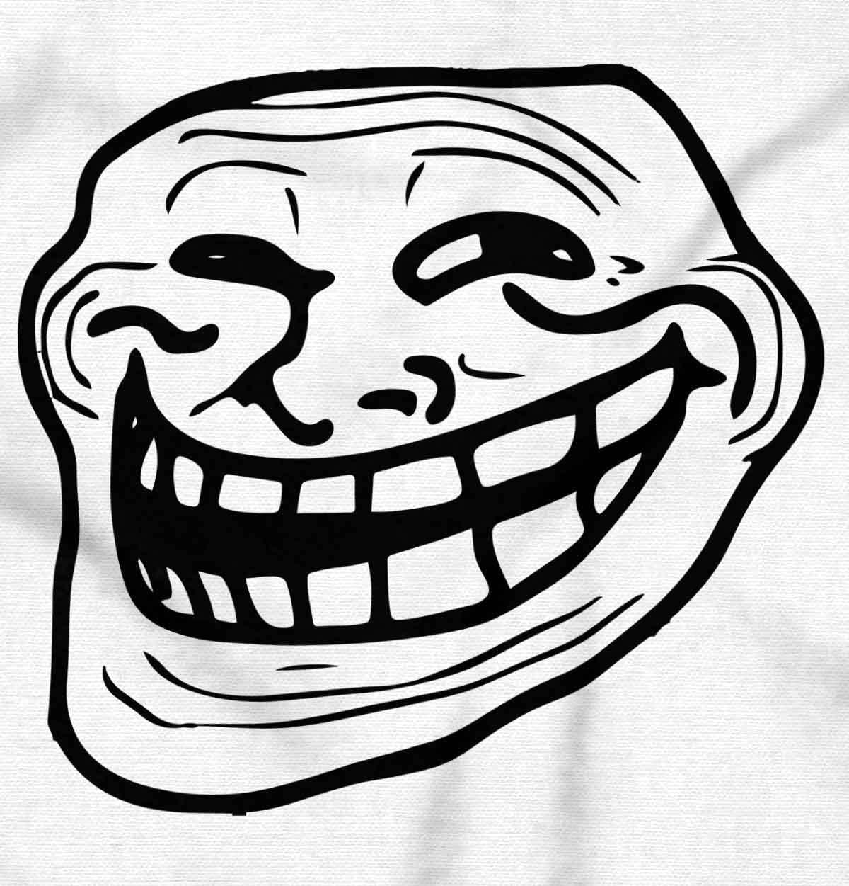 imageBrisco Brands Troll Face Original Meme Smile Mad Zip Up Hoodie Mens WomensWhite