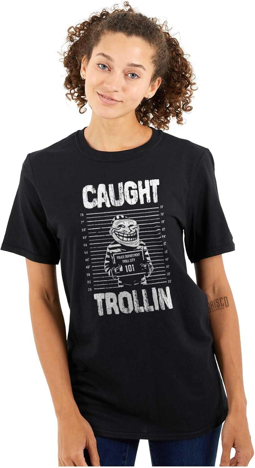 imageBrisco Brands Troll Face Trollface Internet Meme Graphic T Shirt Men or WomenBlack