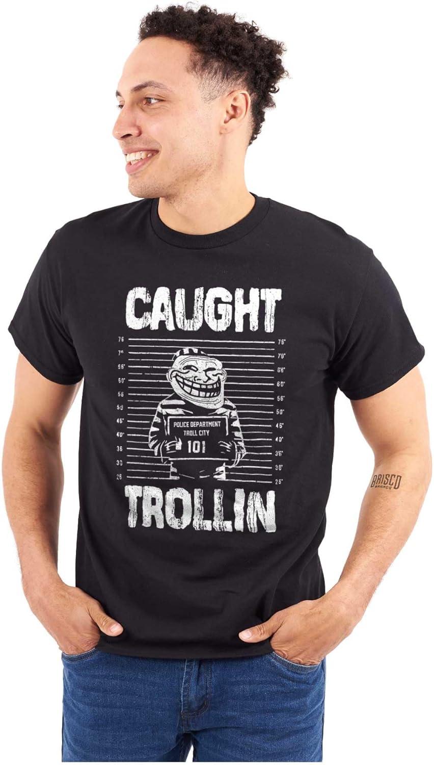 imageBrisco Brands Troll Face Trollface Internet Meme Graphic T Shirt Men or WomenBlack