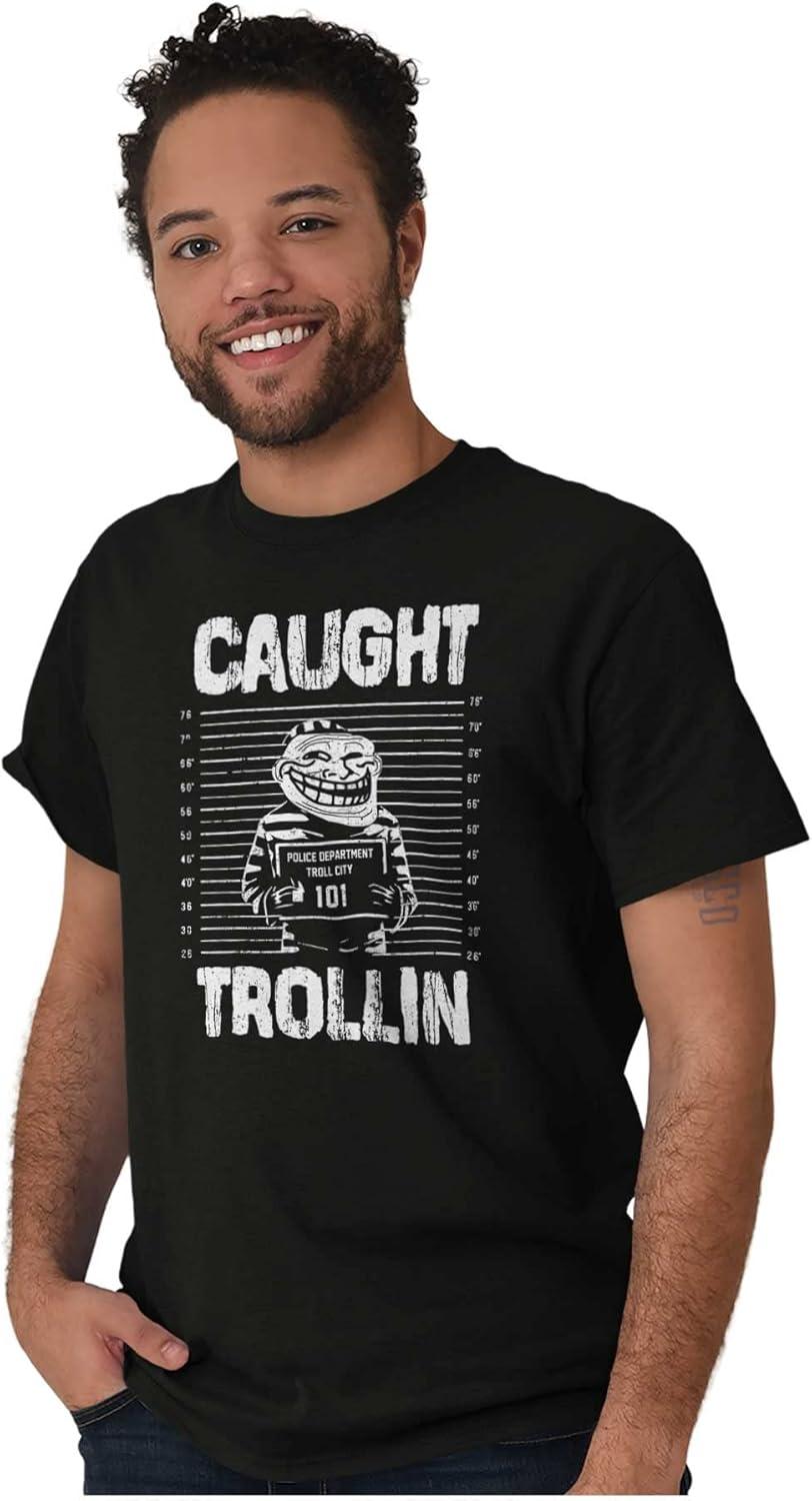 imageBrisco Brands Troll Face Trollface Internet Meme Graphic T Shirt Men or WomenBlack