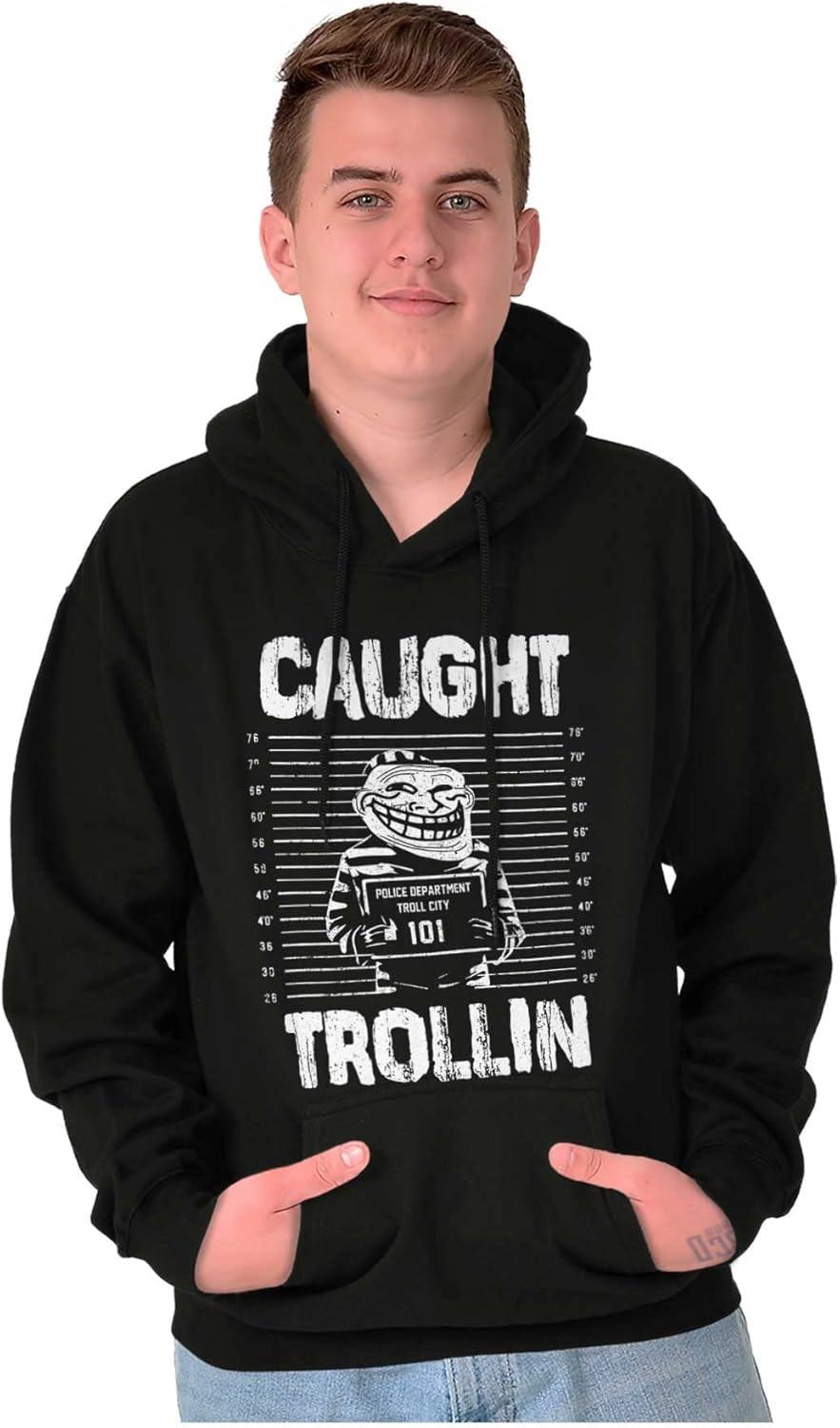 imageBrisco Brands Troll Face Trollface Internet Meme Hoodie Sweatshirt Women MenBlack