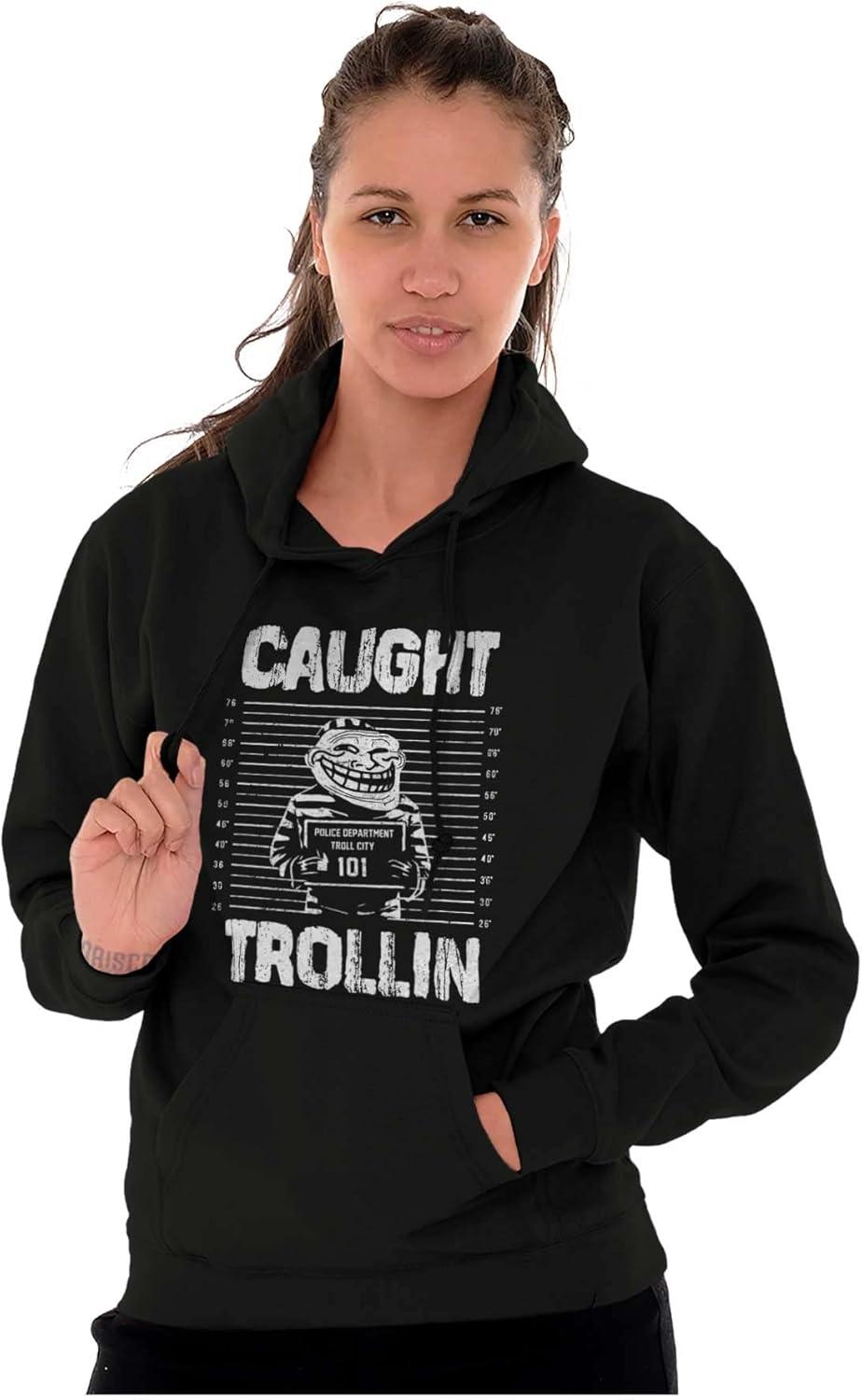 imageBrisco Brands Troll Face Trollface Internet Meme Hoodie Sweatshirt Women MenBlack