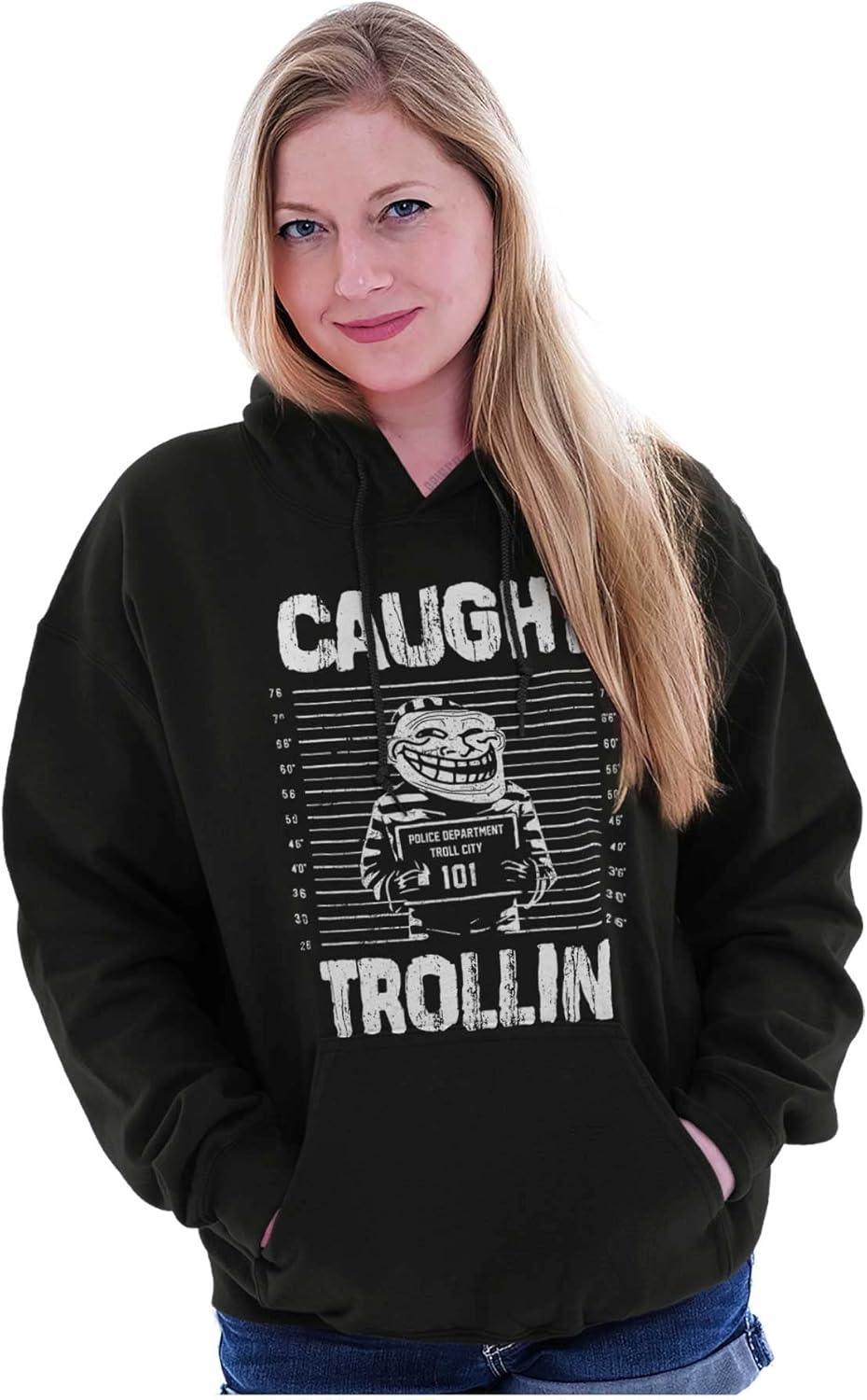 imageBrisco Brands Troll Face Trollface Internet Meme Hoodie Sweatshirt Women MenBlack