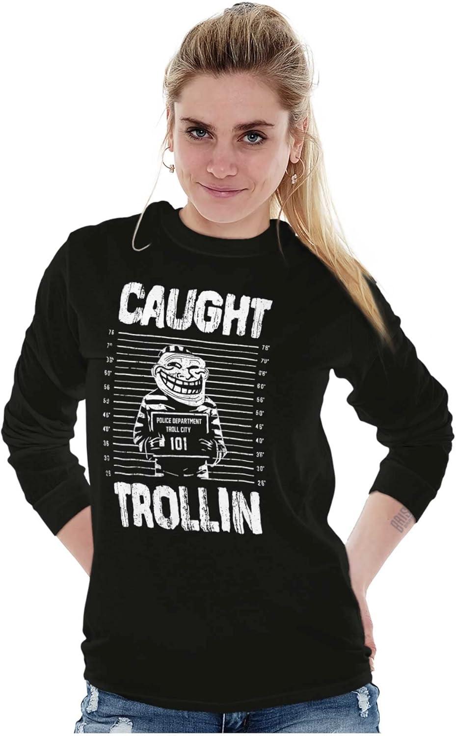 imageBrisco Brands Troll Face Trollface Internet Meme Long Sleeve Tshirt Men WomenBlack