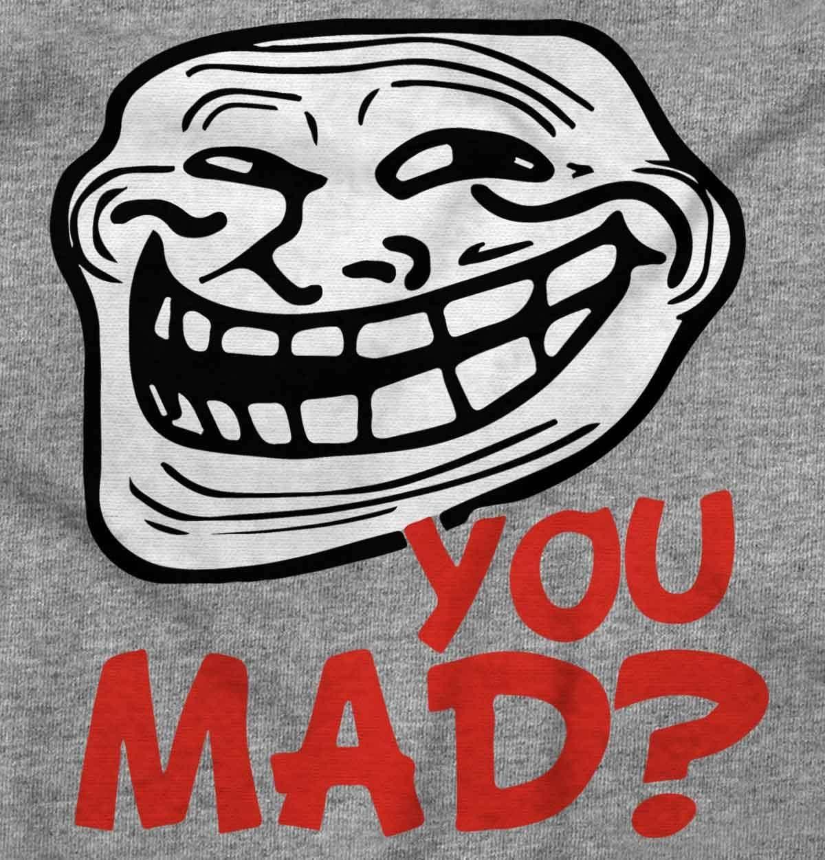 imageBrisco Brands Troll Face You Mad Trollface Meme Hoodie Sweatshirt Women MenSport Grey