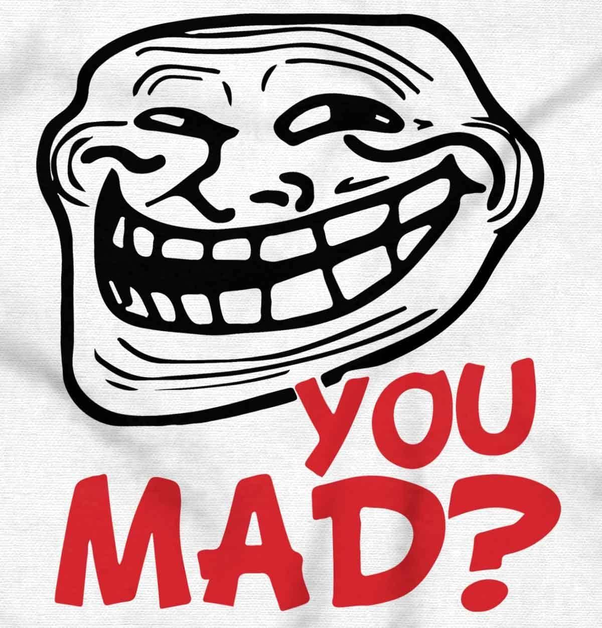 imageBrisco Brands Troll Face You Mad Trollface Meme Hoodie Sweatshirt Women MenWhite