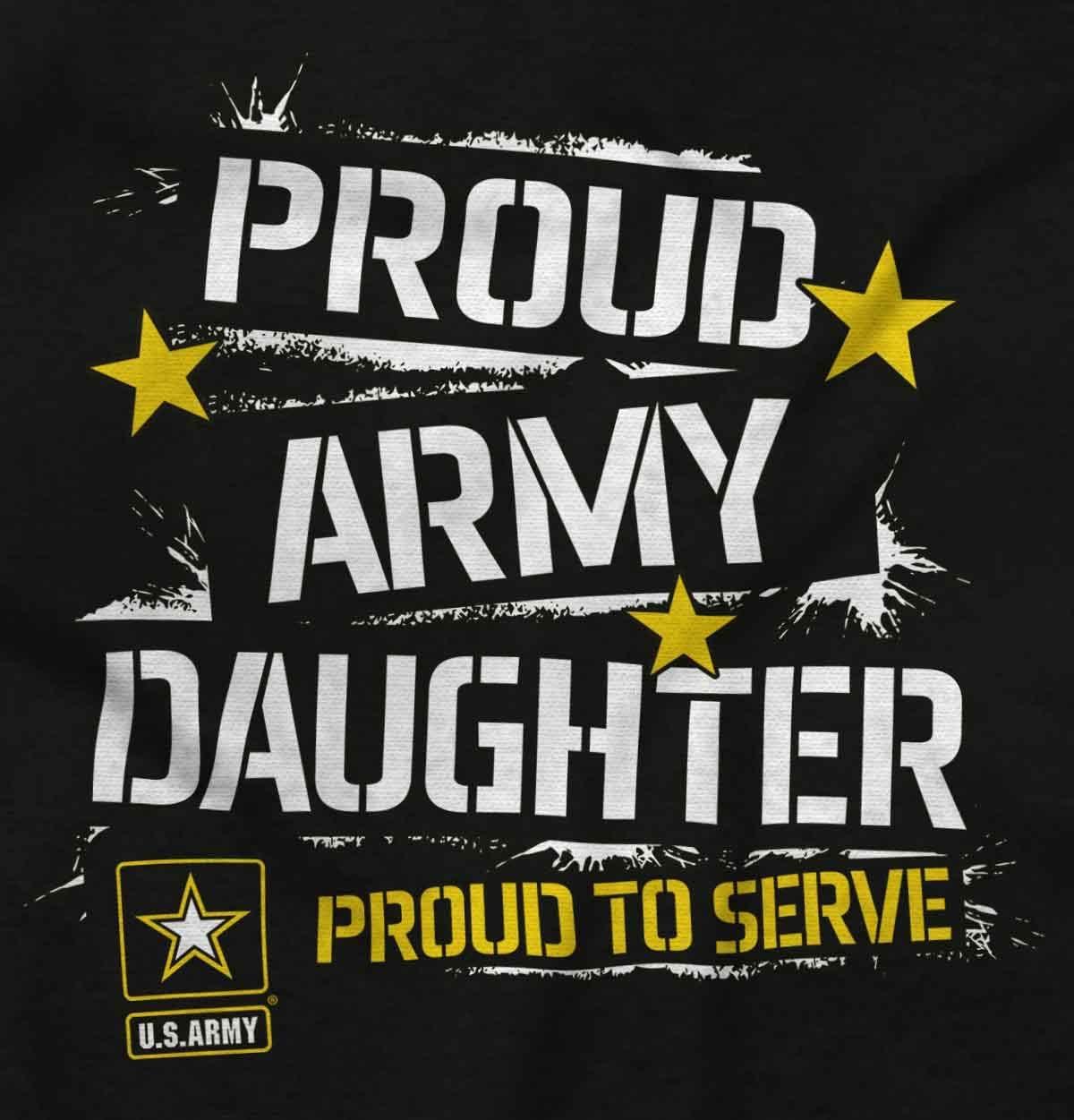 imageBrisco Brands US Army Proud Military Daughter Baby Bodysuit Jumper GirlsBlack
