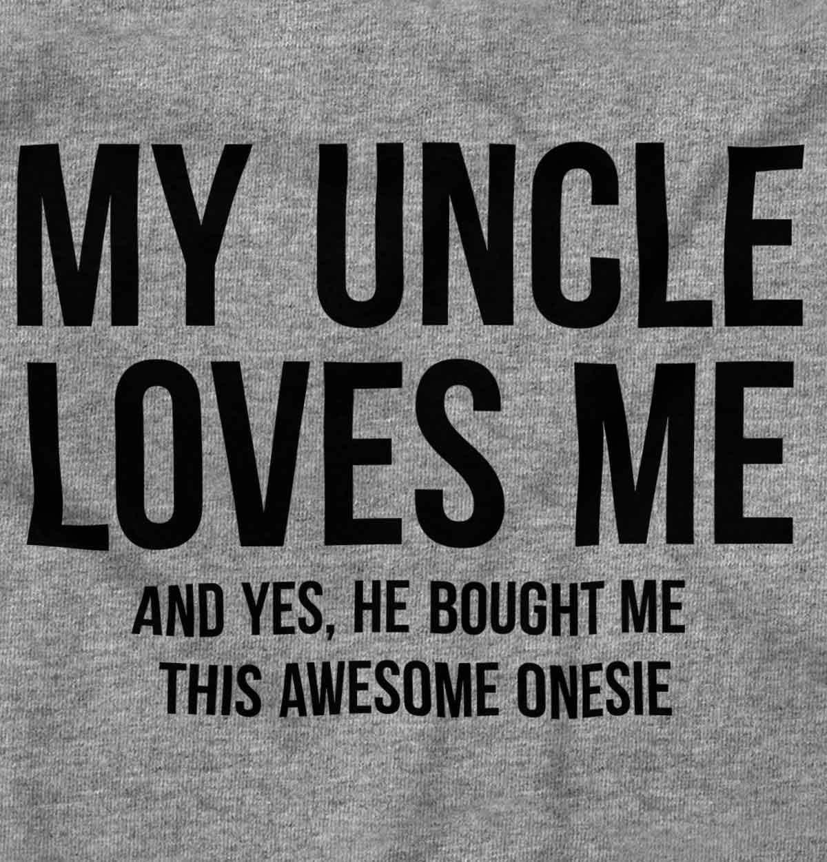 imageBrisco Brands Uncle Loves Me Bought This One Piece Baby Romper Boys or GirlsHeather