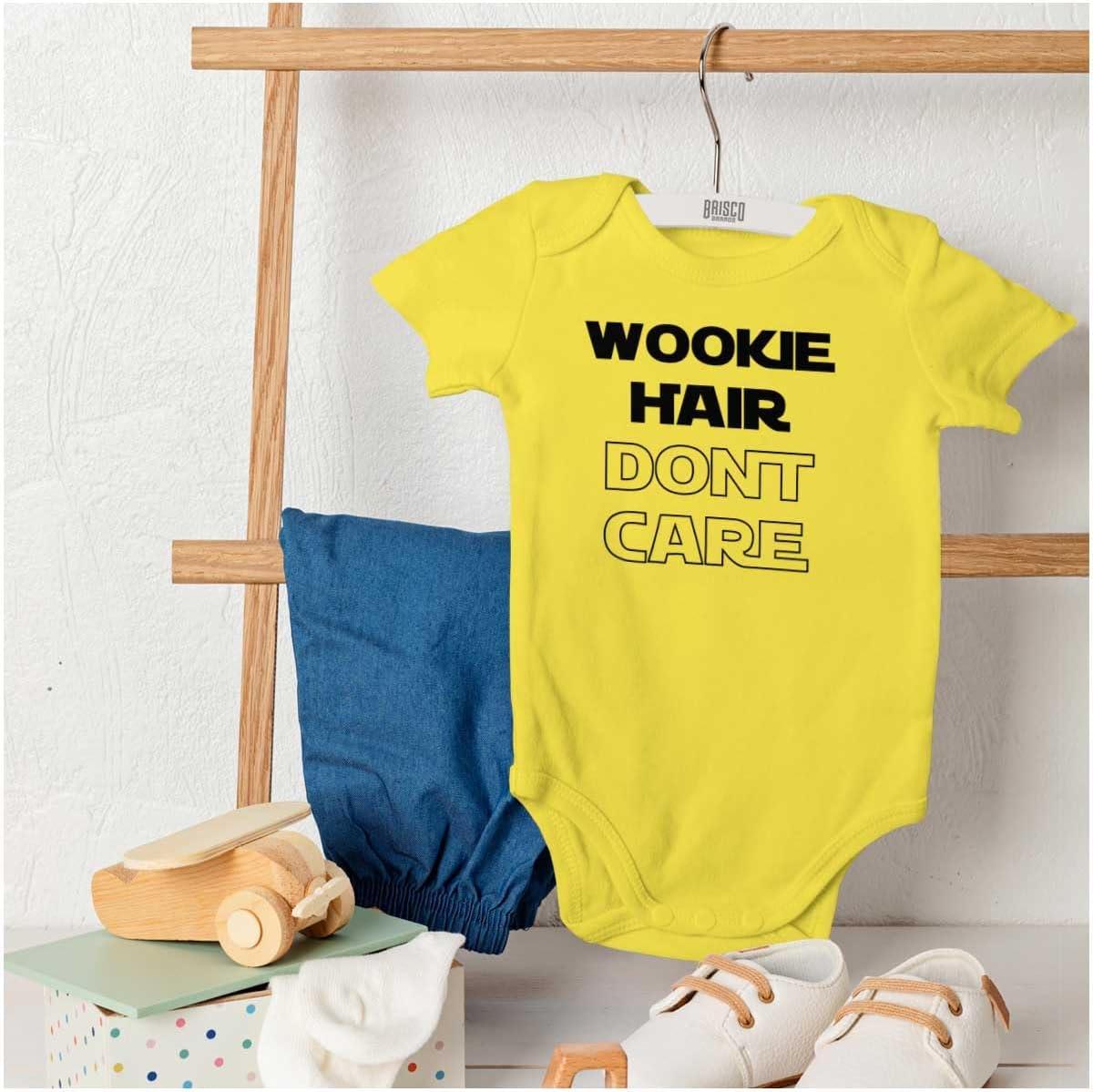 imageBrisco Brands Wookie Hair Dont Care Dark Galaxy Baby Romper Boys or GirlsZest