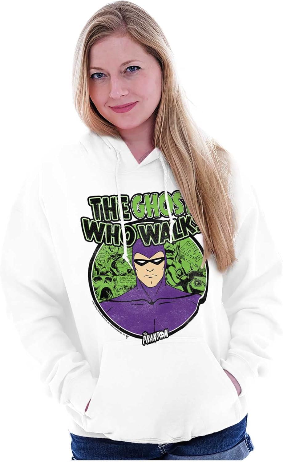 imageBrisco Brands the Phantom Ghost Who Walks Hoodie Sweatshirt Women MenWhite