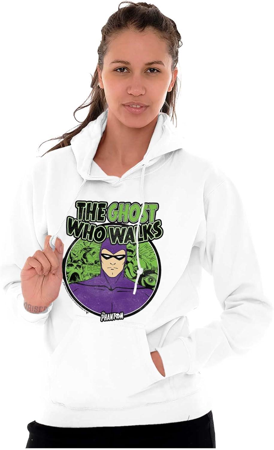 imageBrisco Brands the Phantom Ghost Who Walks Hoodie Sweatshirt Women MenWhite