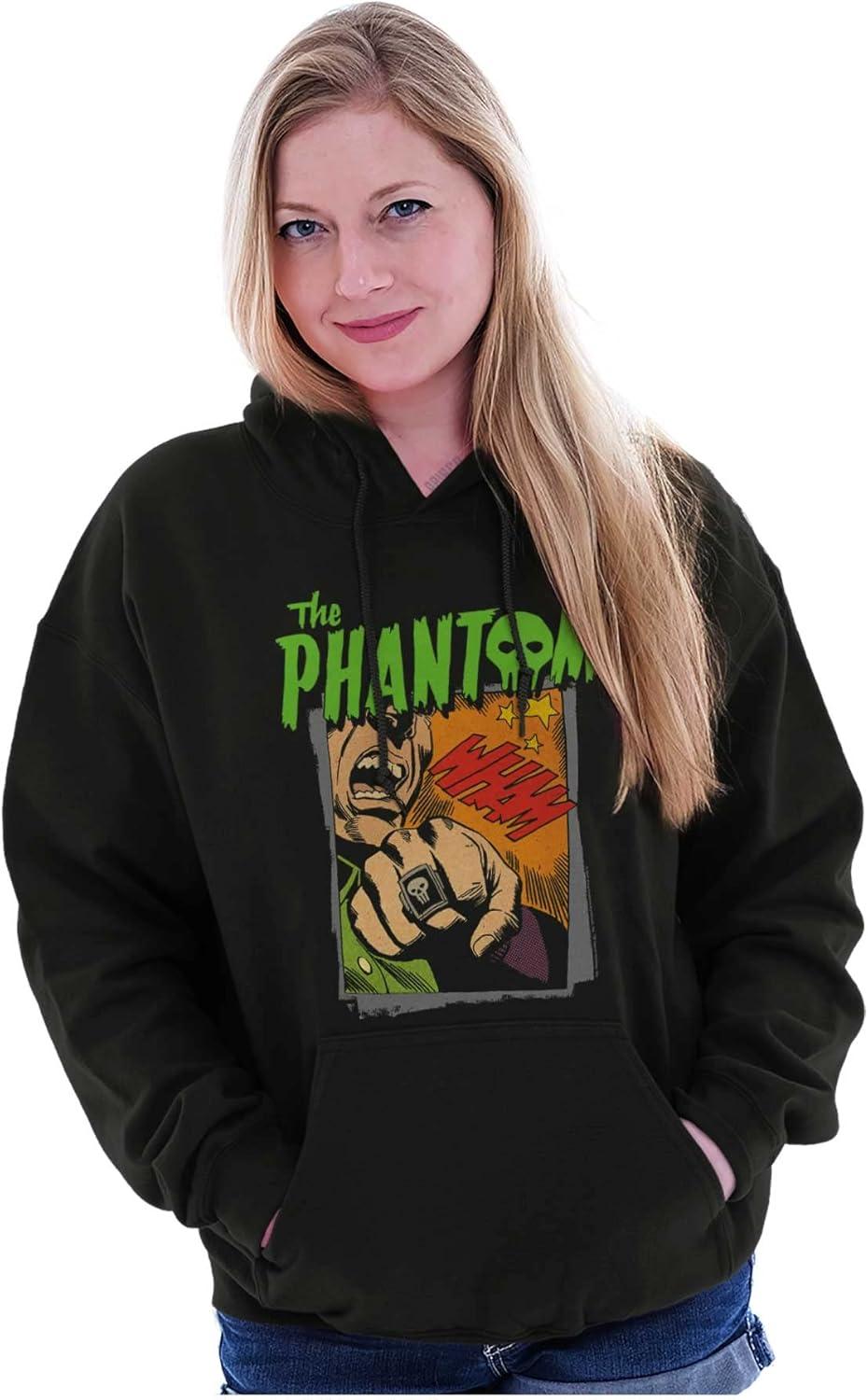 imageBrisco Brands the Phantom Skull Retro Comic Book Hoodie Sweatshirt Women MenBlack