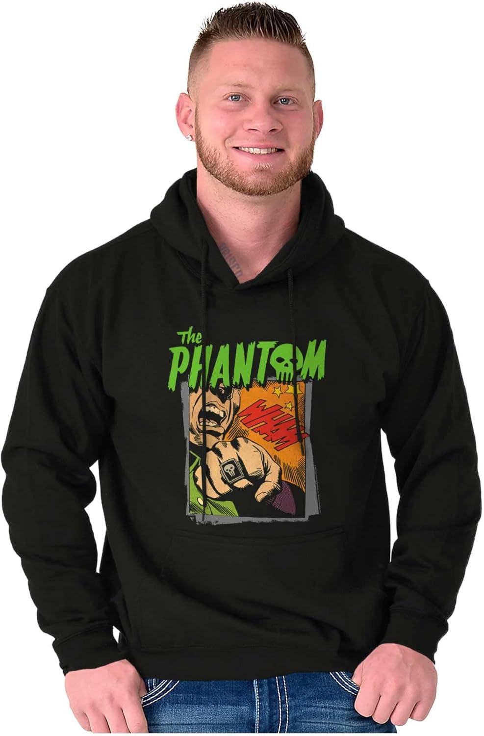 imageBrisco Brands the Phantom Skull Retro Comic Book Hoodie Sweatshirt Women MenBlack