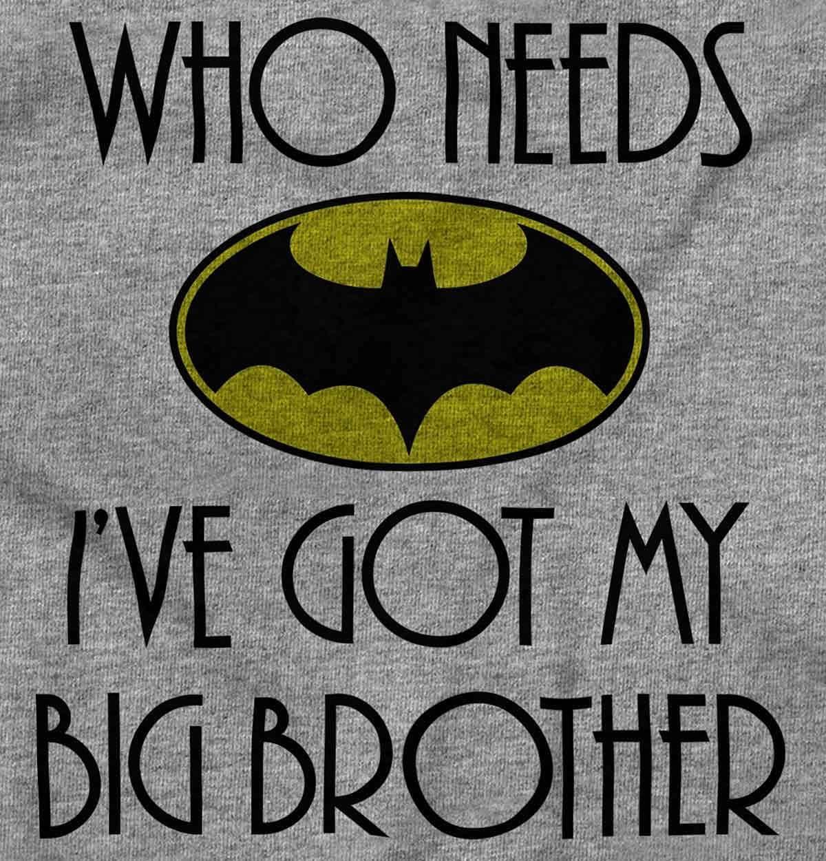 imageClassic Teaze Who Needs Bat Ive Got My Big Brother Baby Romper Boys or GirlsHeather