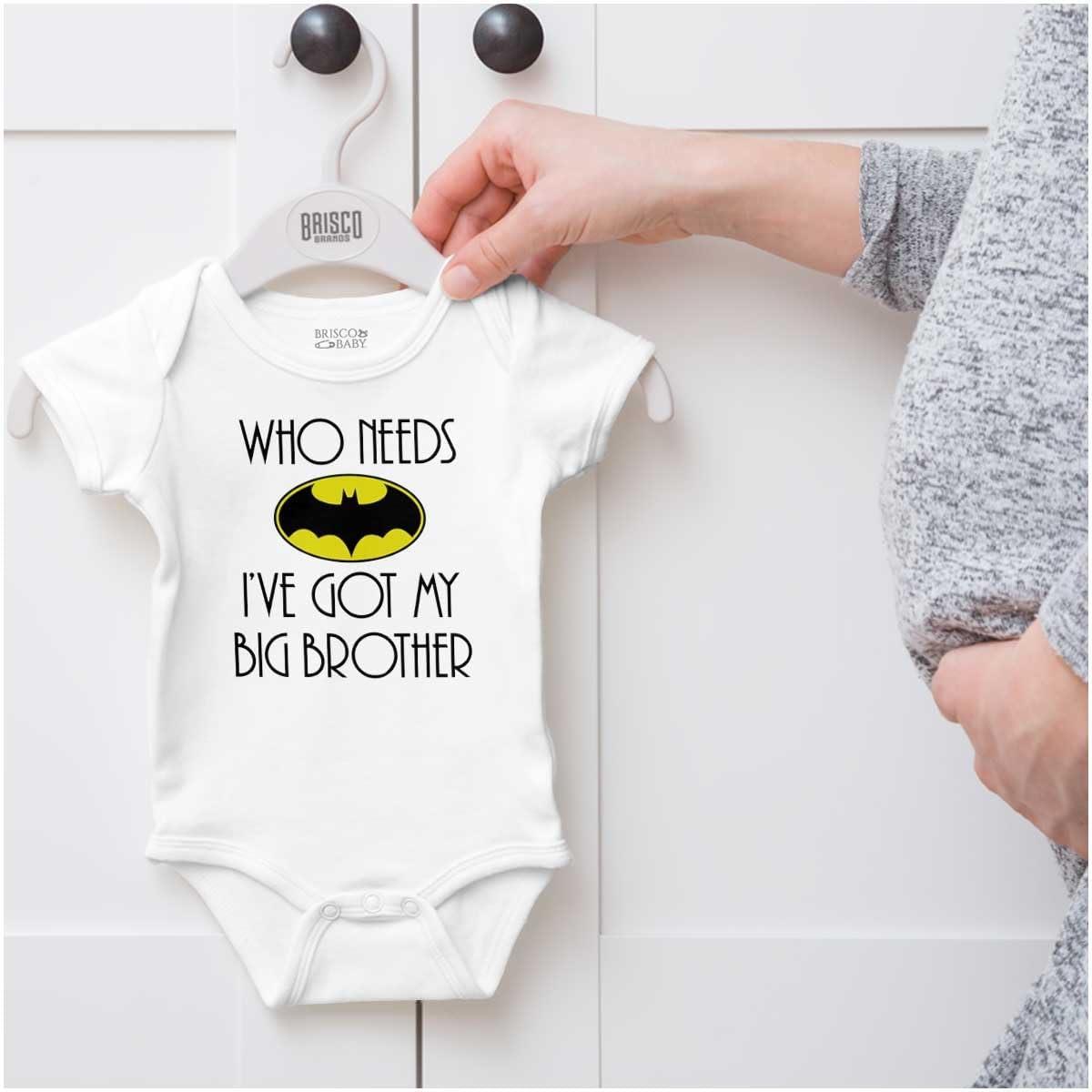 imageClassic Teaze Who Needs Bat Ive Got My Big Brother Baby Romper Boys or GirlsWhite
