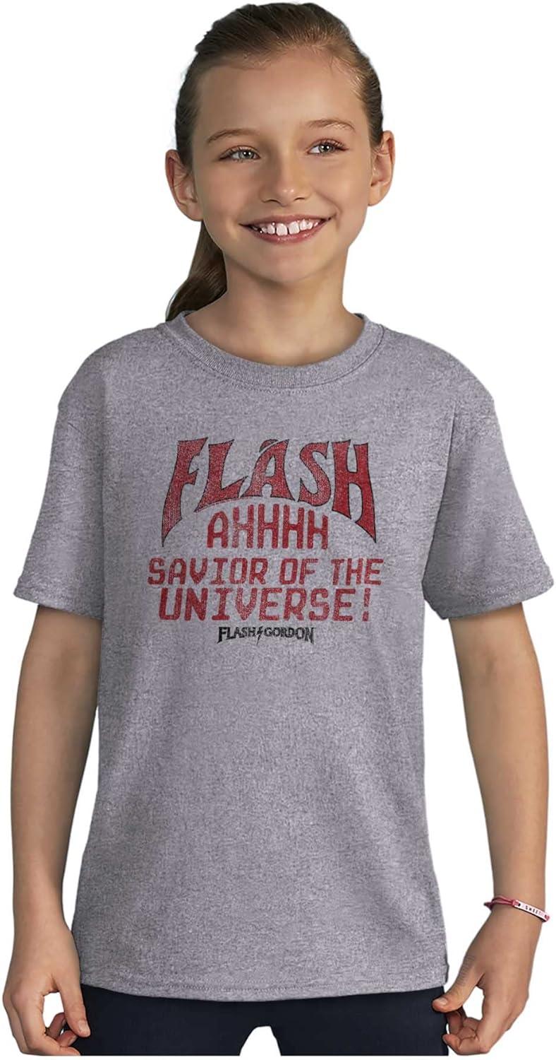 imageFlash Gordon Logo Vintage Comic Hero Crewneck T Shirts Boy GirlSport Grey