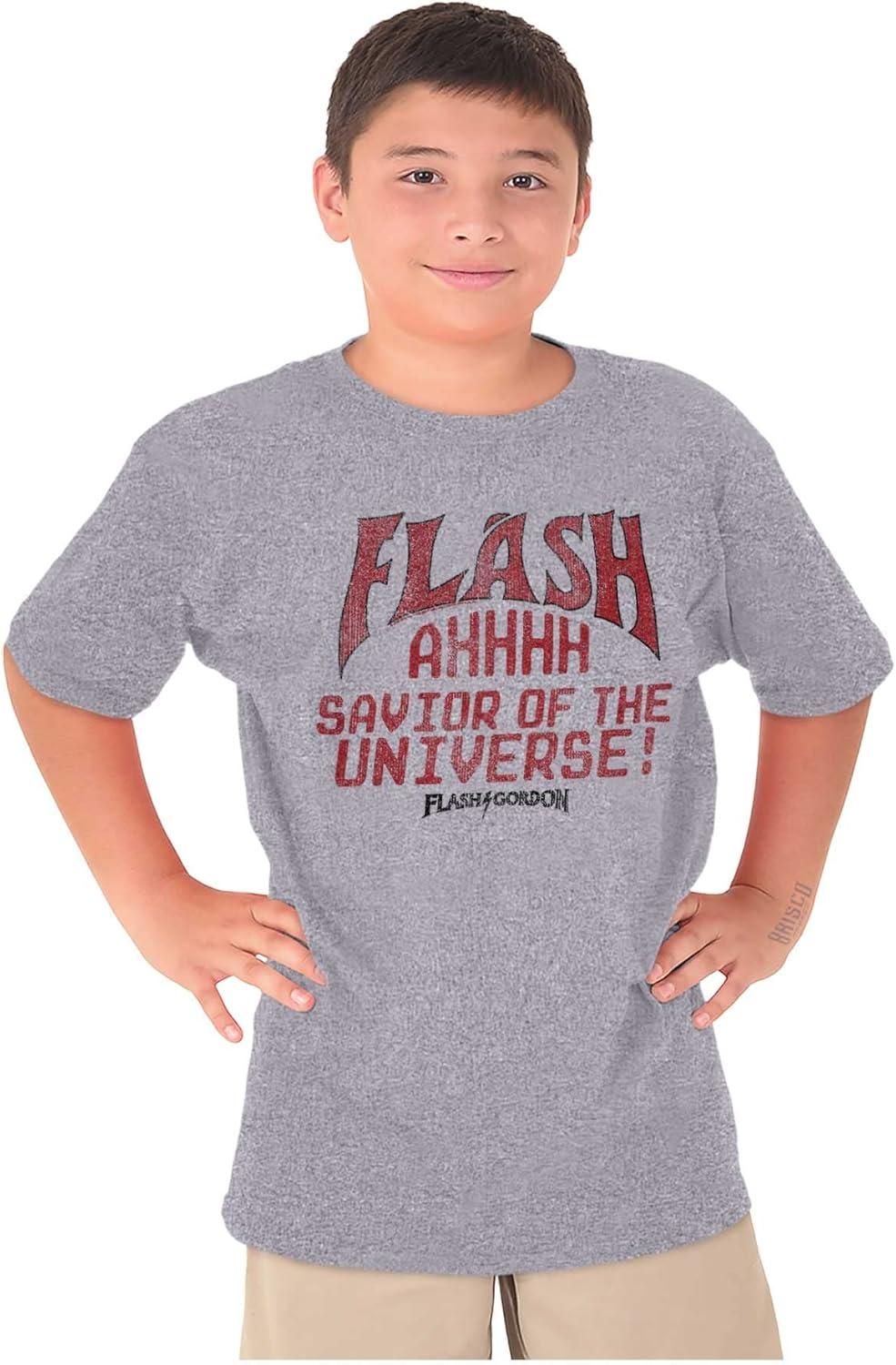 imageFlash Gordon Logo Vintage Comic Hero Crewneck T Shirts Boy GirlSport Grey