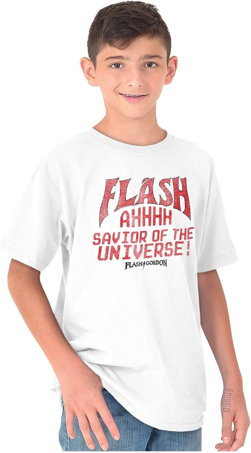 imageFlash Gordon Logo Vintage Comic Hero Crewneck T Shirts Boy GirlWhite