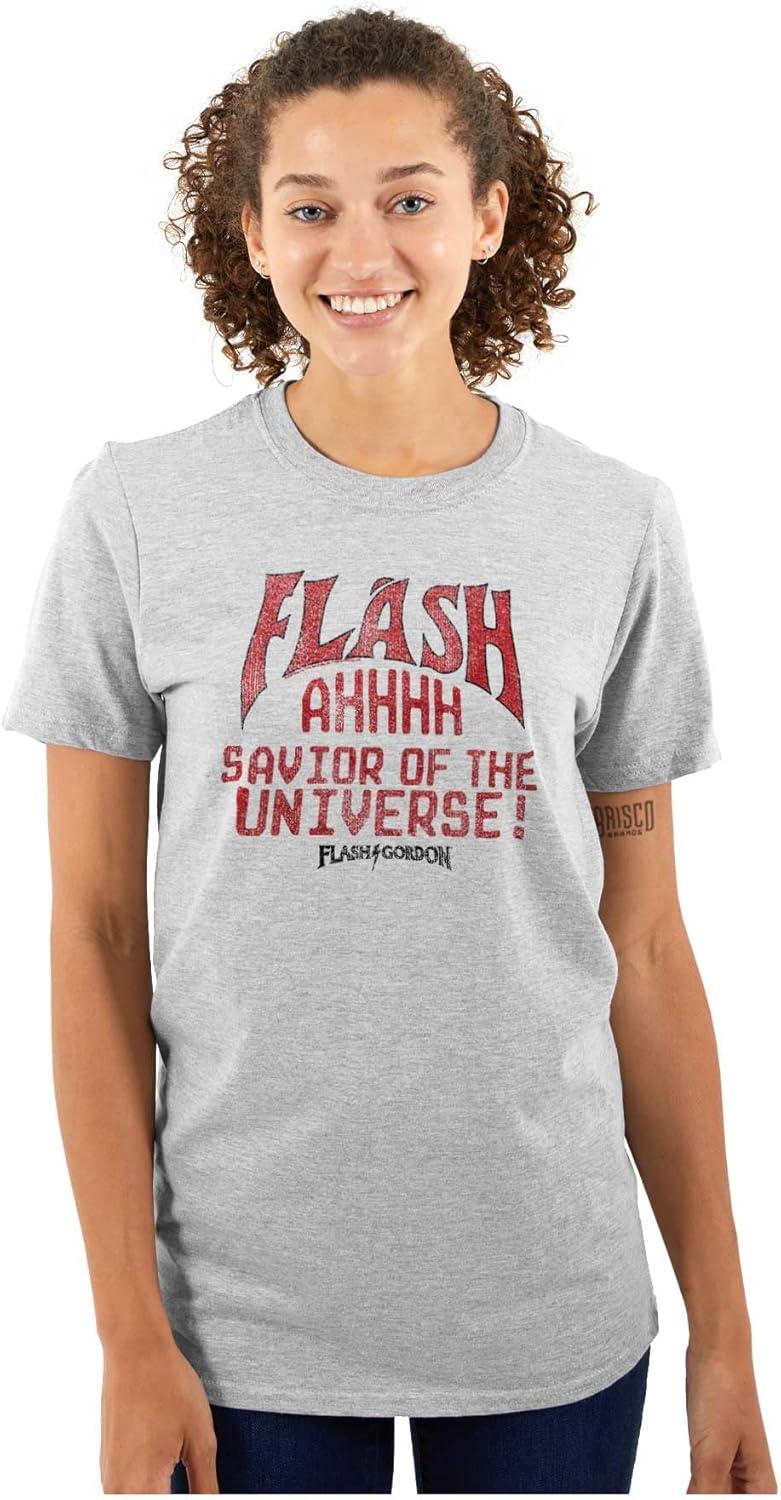 imageFlash Gordon Logo Vintage Comic Hero Graphic T Shirt Men or WomenSport Grey