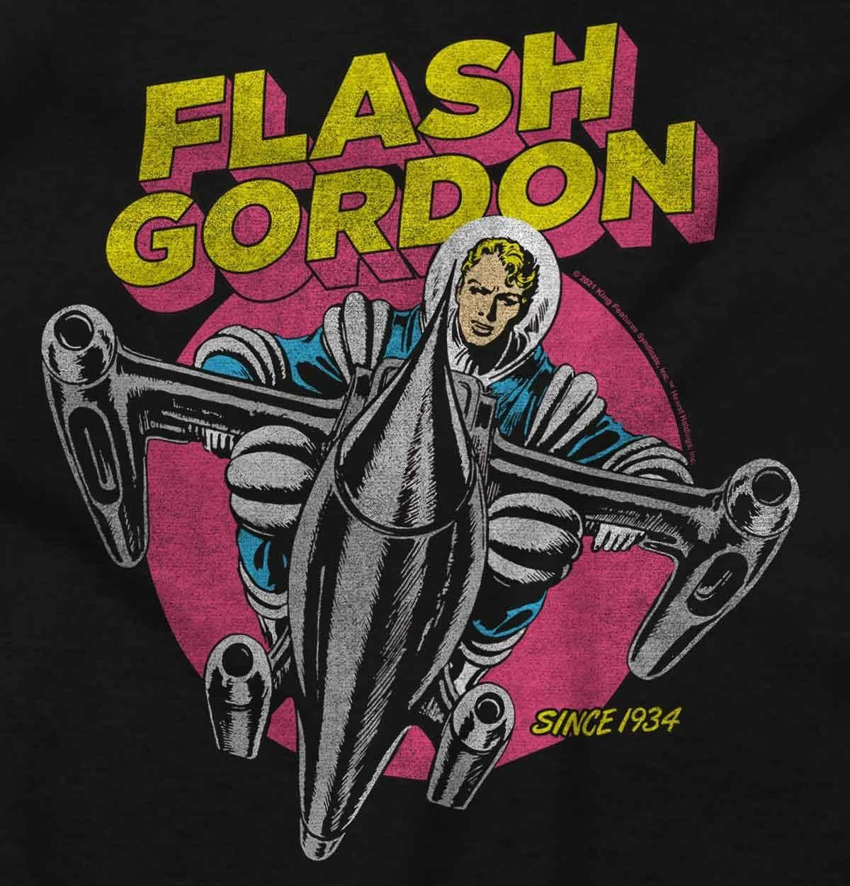 imageFlash Gordon Space Hero Vintage Comic Graphic T Shirt Men or WomenBlack