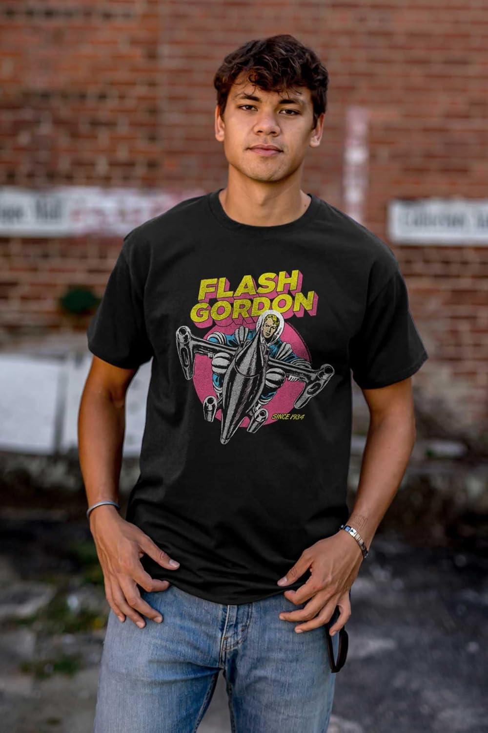 imageFlash Gordon Space Hero Vintage Comic Graphic T Shirt Men or WomenBlack